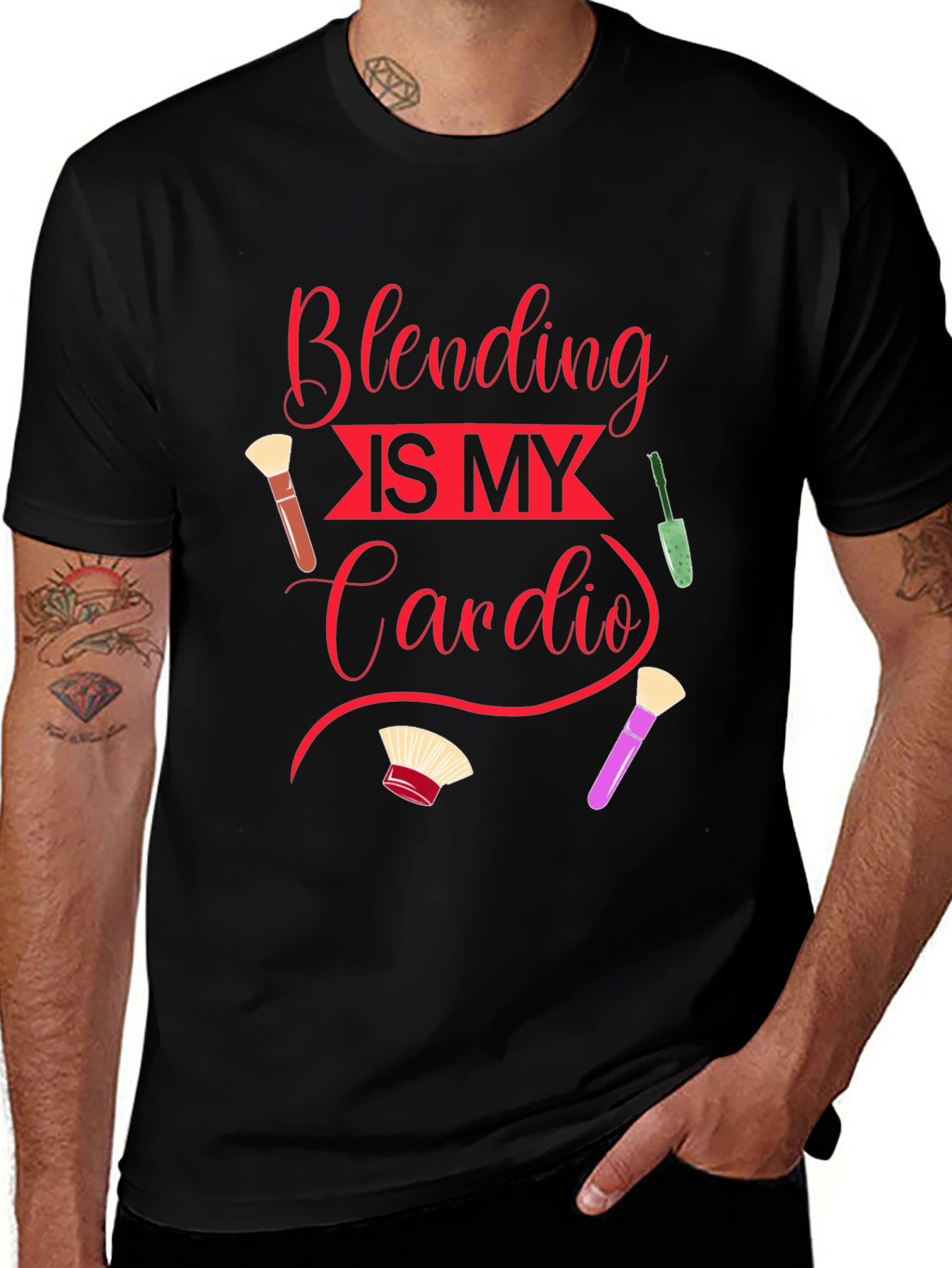 Variant 14 of Blending Is My Cardio Graphic T-Shirt
