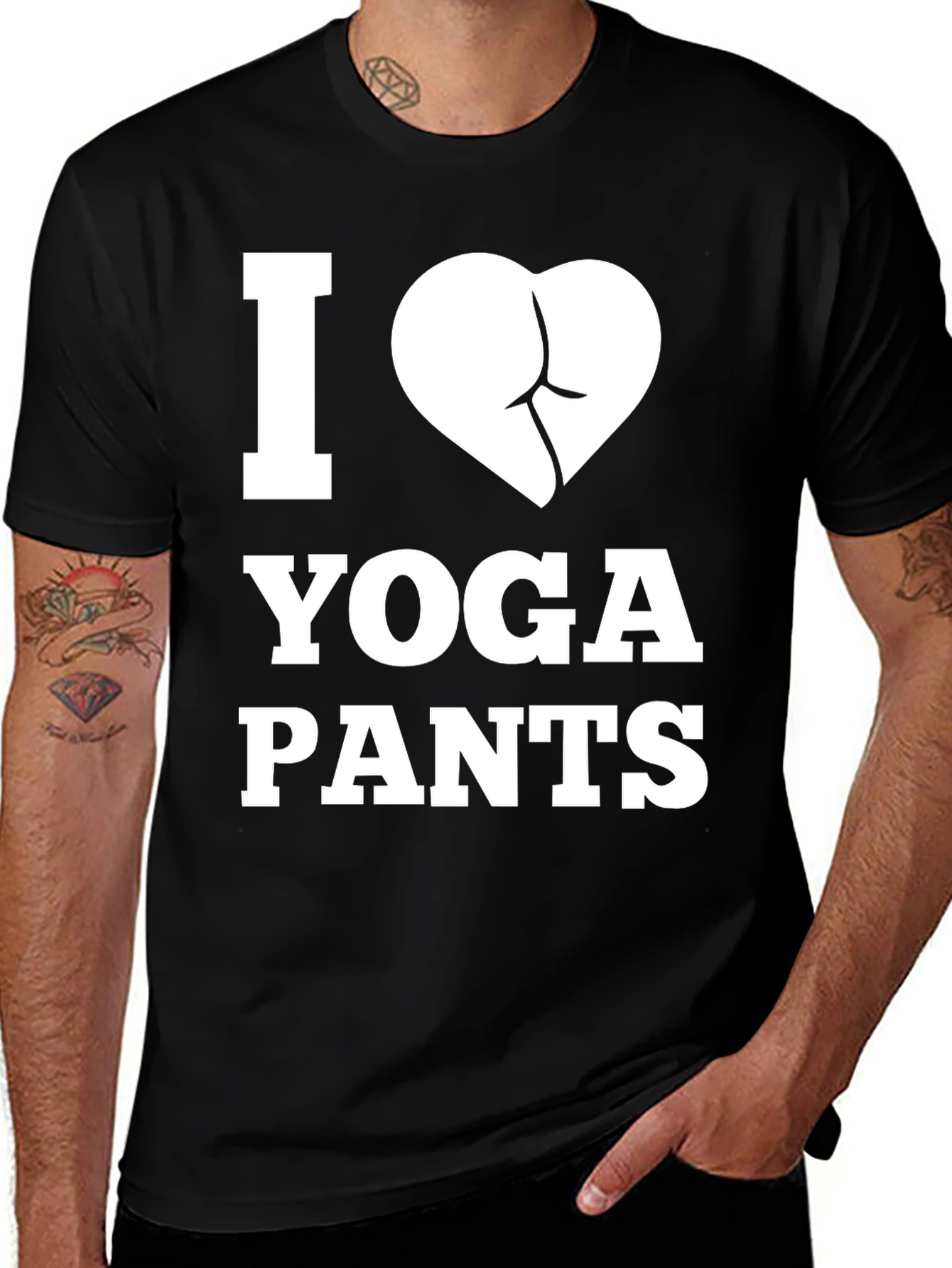 Variant 23 of I Love Yoga Pants T-Shirt - Funny Graphic Tee