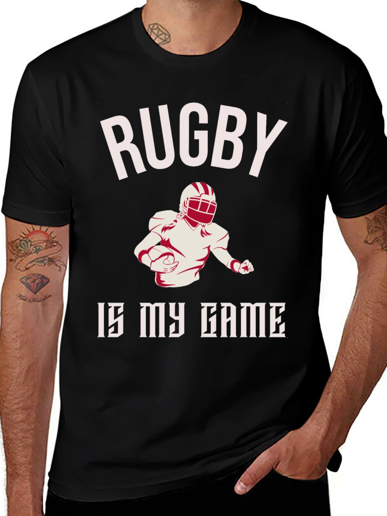 Variant 4 of Rugby Is My Game Graphic Tee