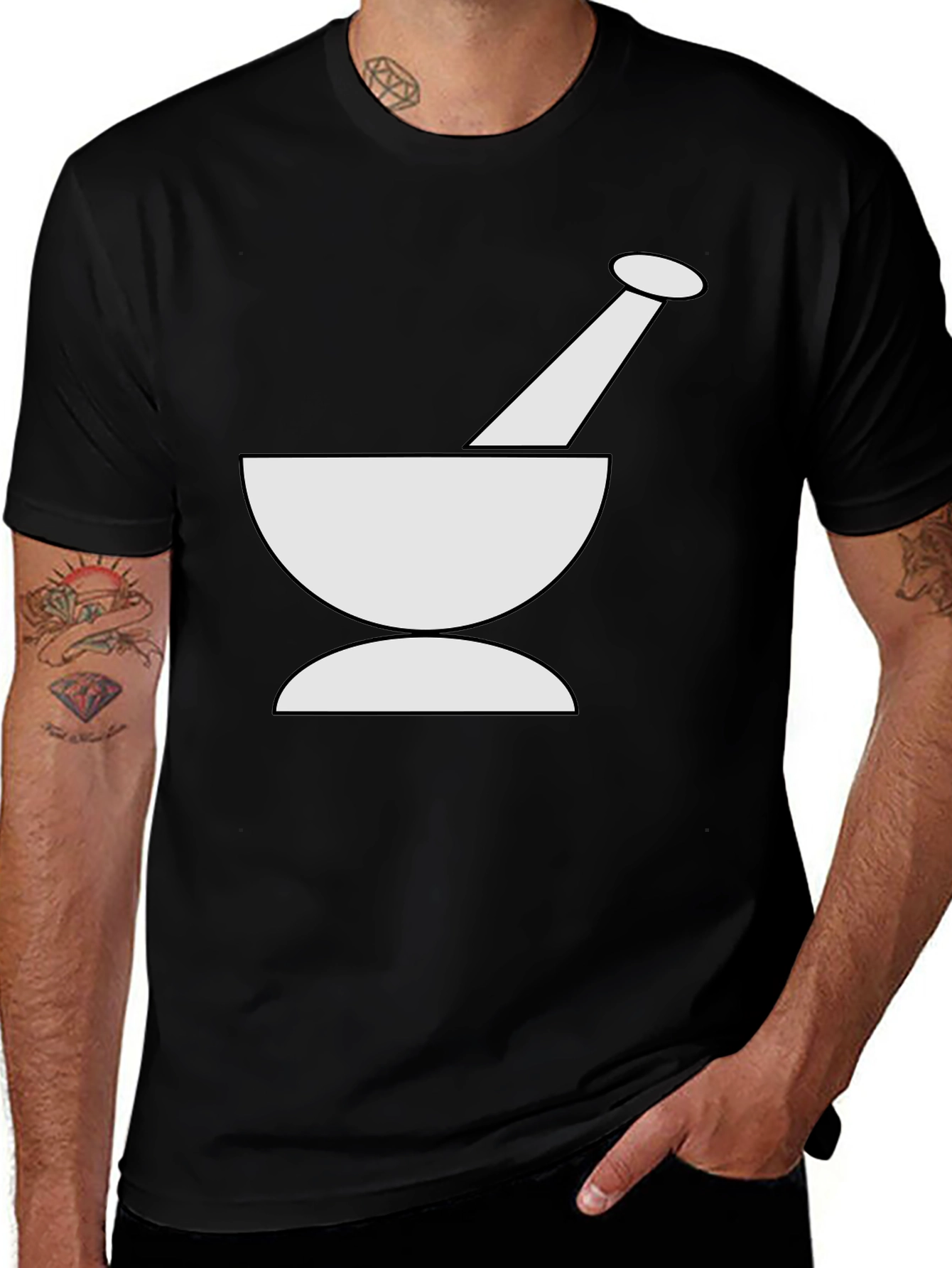 Variant 14 of Mortar & Pestle Graphic Tee - Black Unisex T-Shirt