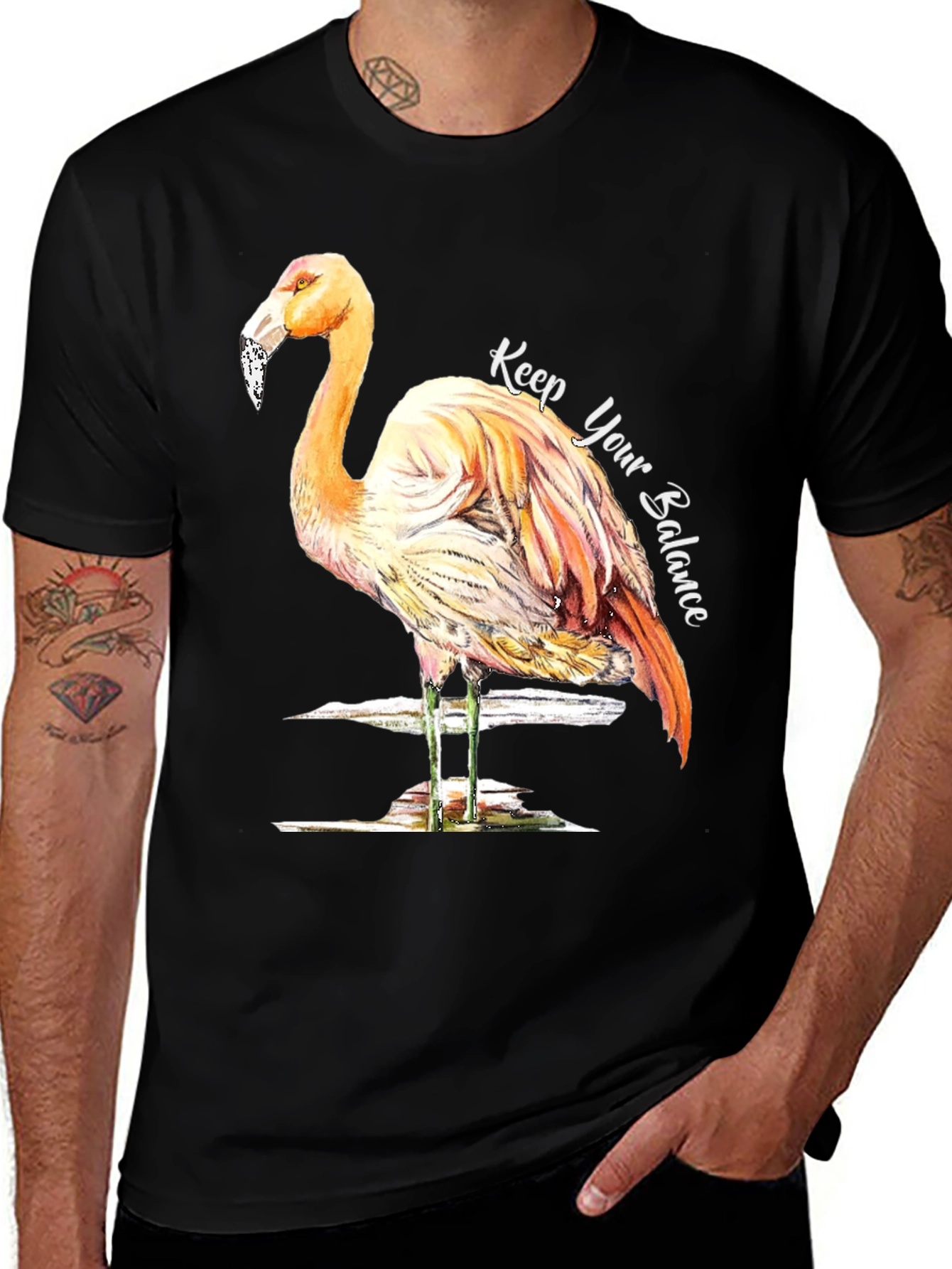 Variant 13 of Balance Flamingo Graphic Tee