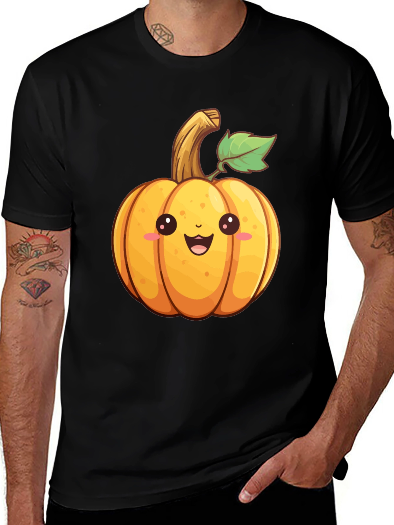 Variant 19 of Cute Cartoon Pumpkin Graphic T-Shirt