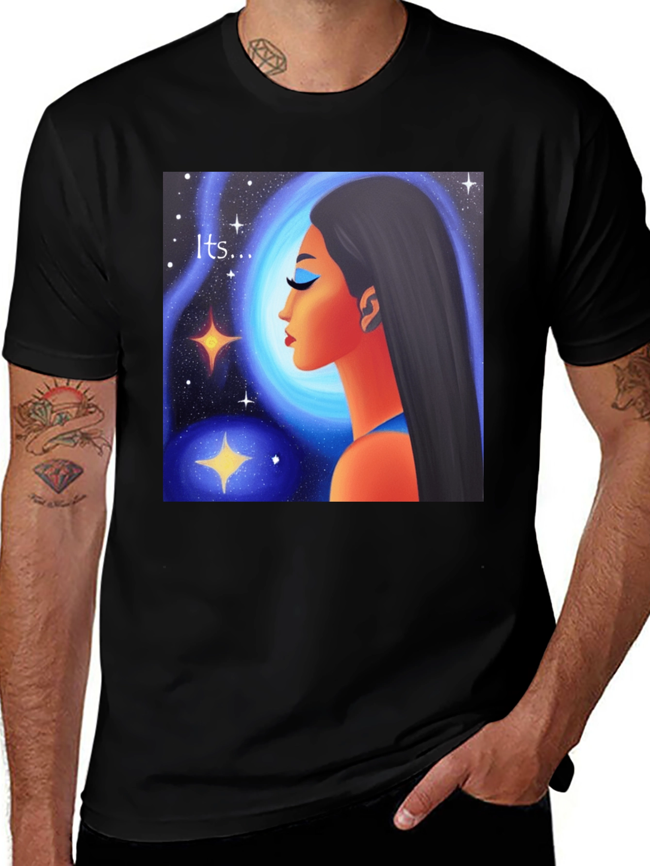 Variant 26 of Celestial Woman Graphic Tee - Unique Design