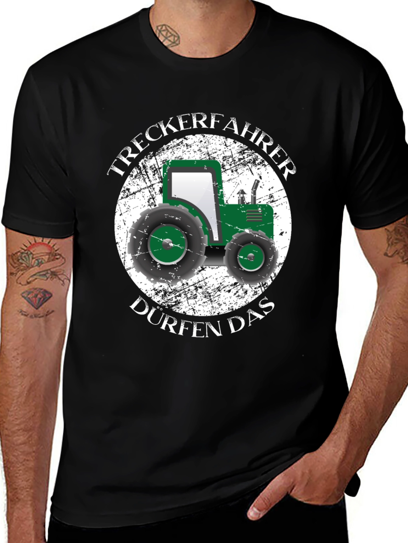 Variant 29 of Tractor Driver Black T-Shirt