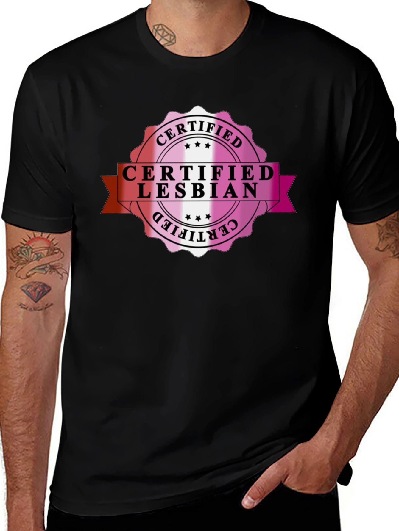 Variant 29 of Certified Lesbian Pride T-Shirt