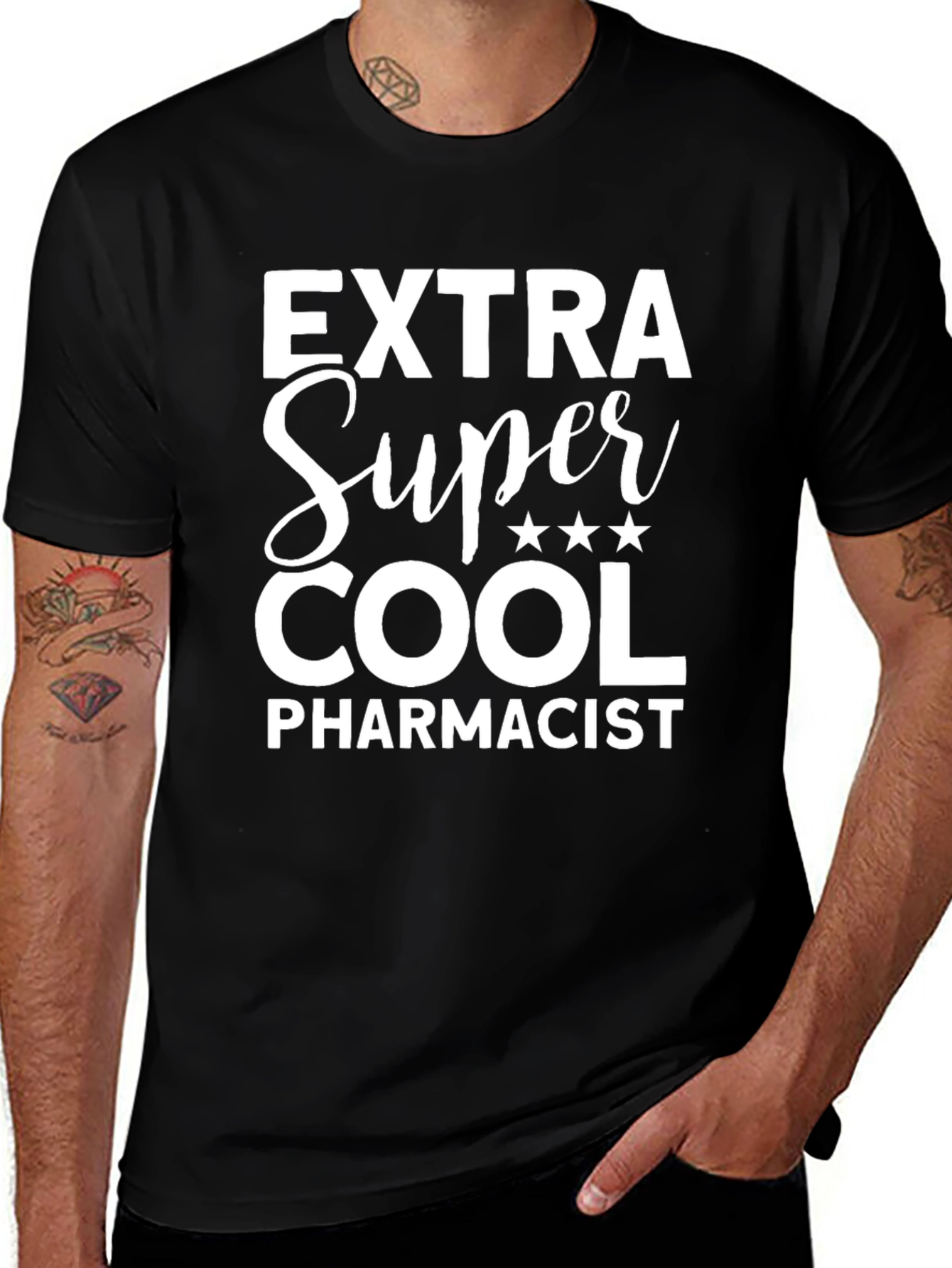 Variant 23 of Extra Super Cool Pharmacist Black T-Shirt