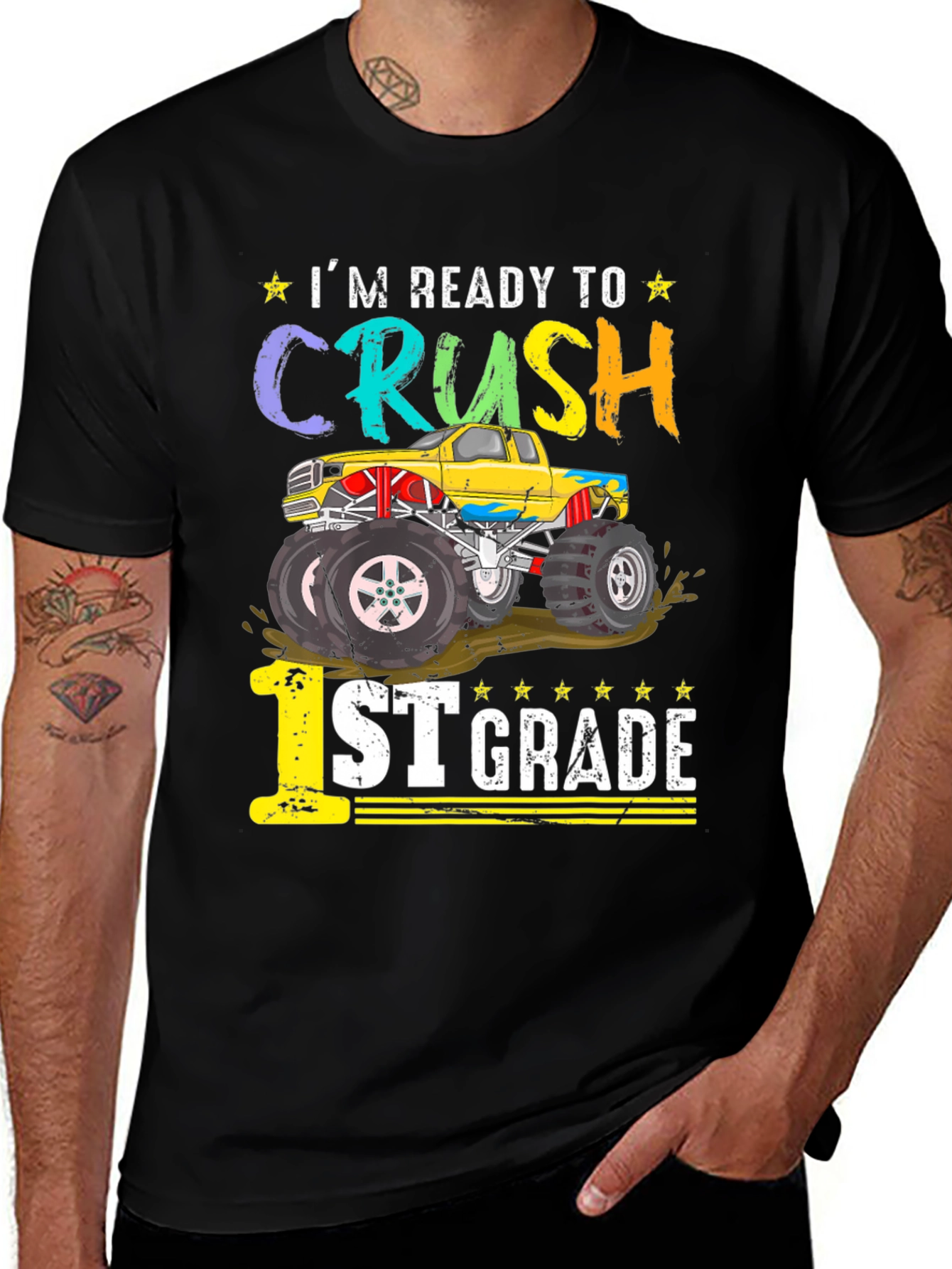 Ready to Crush 1st Grade Monster Truck T-Shirt