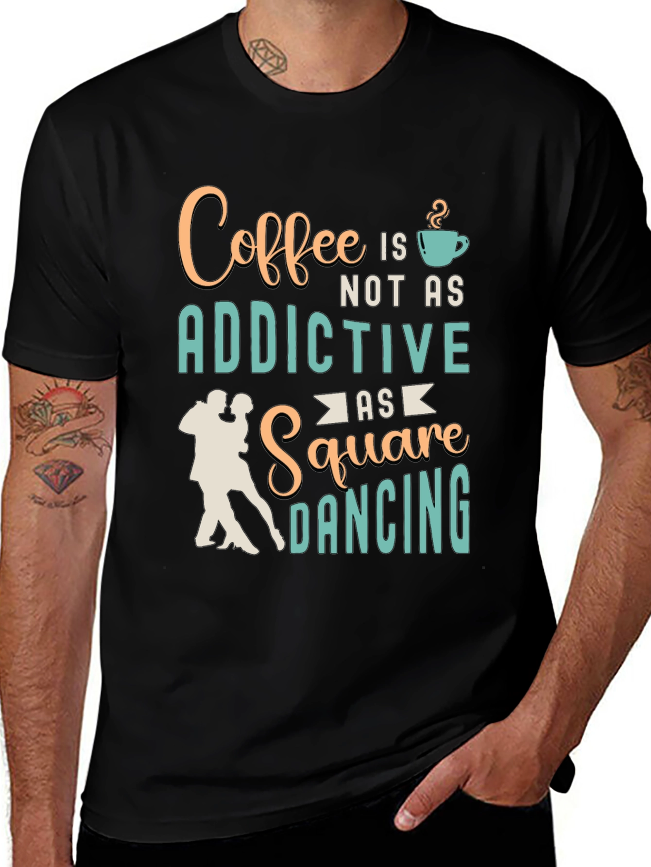 Coffee vs Square Dancing Graphic Tee