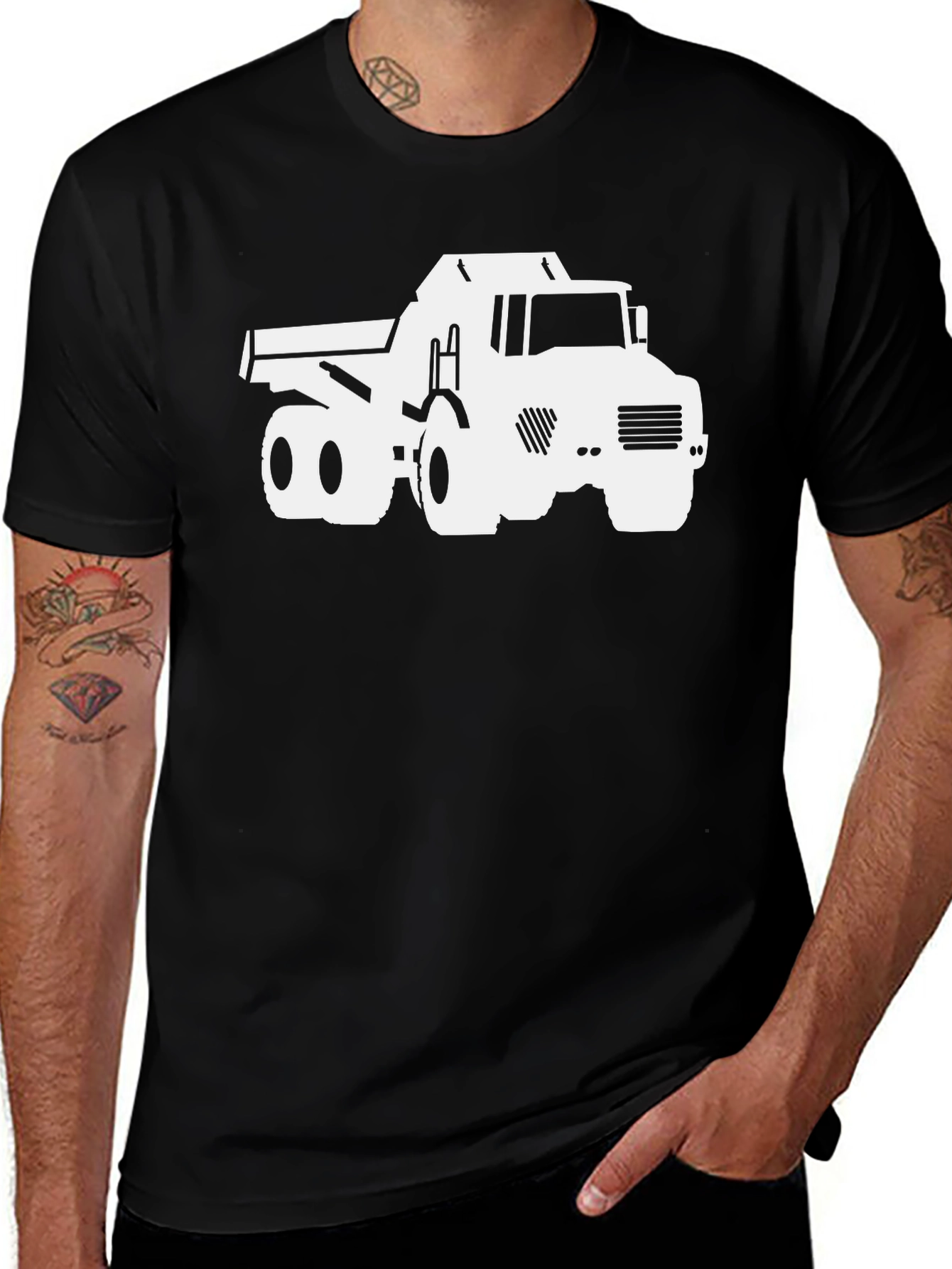 Variant 14 of Truck T-Shirt - Black Cotton Tee