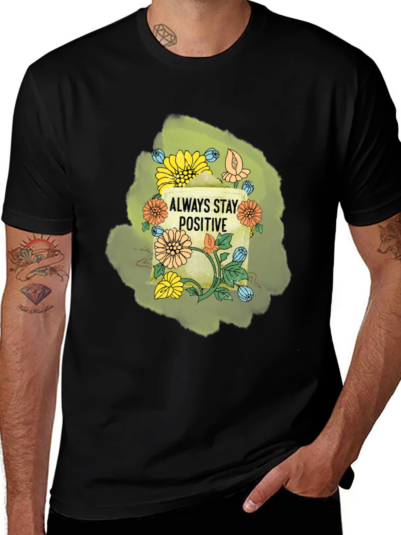 Variant 24 of Always Stay Positive Graphic T-Shirt
