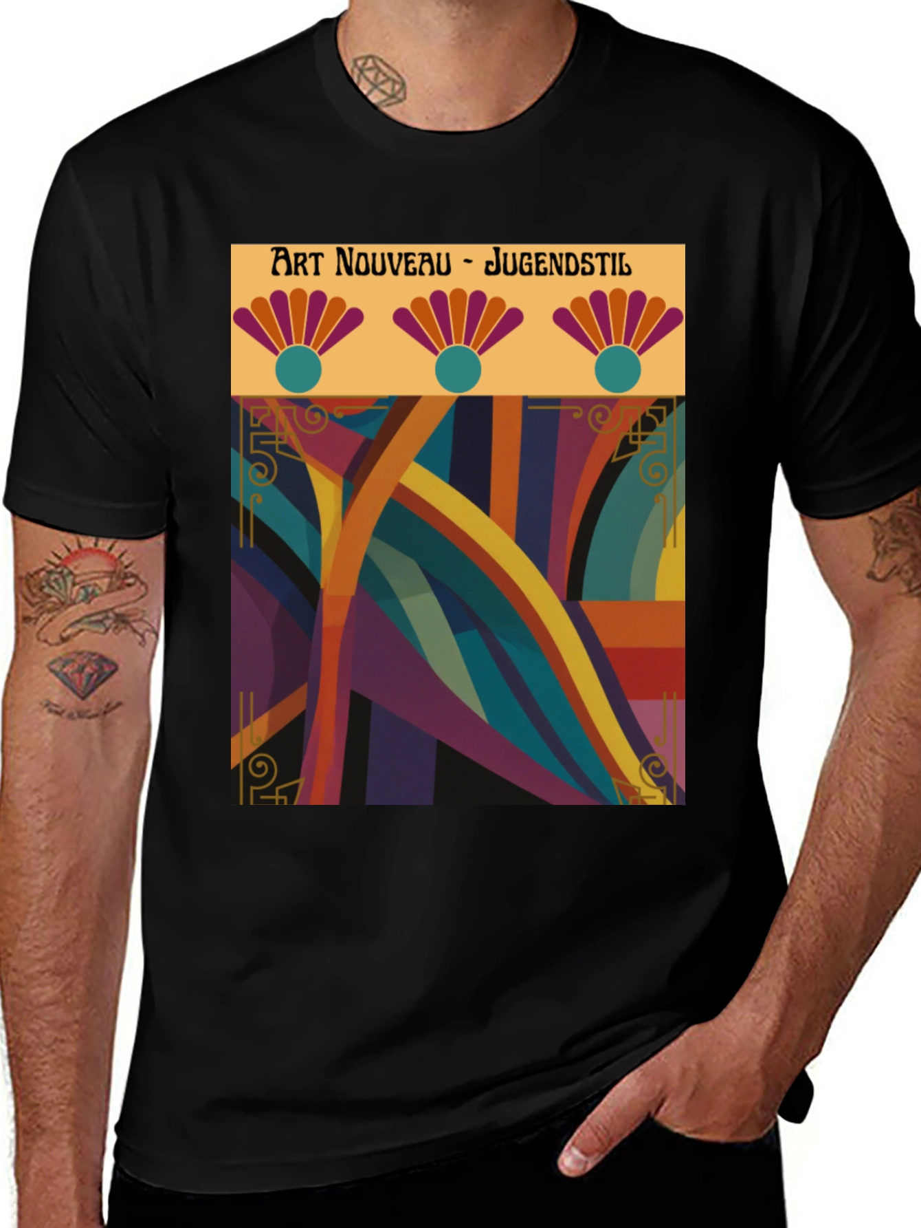 Art Nouveau Jugendstil Graphic Tee - Stylish & Unique