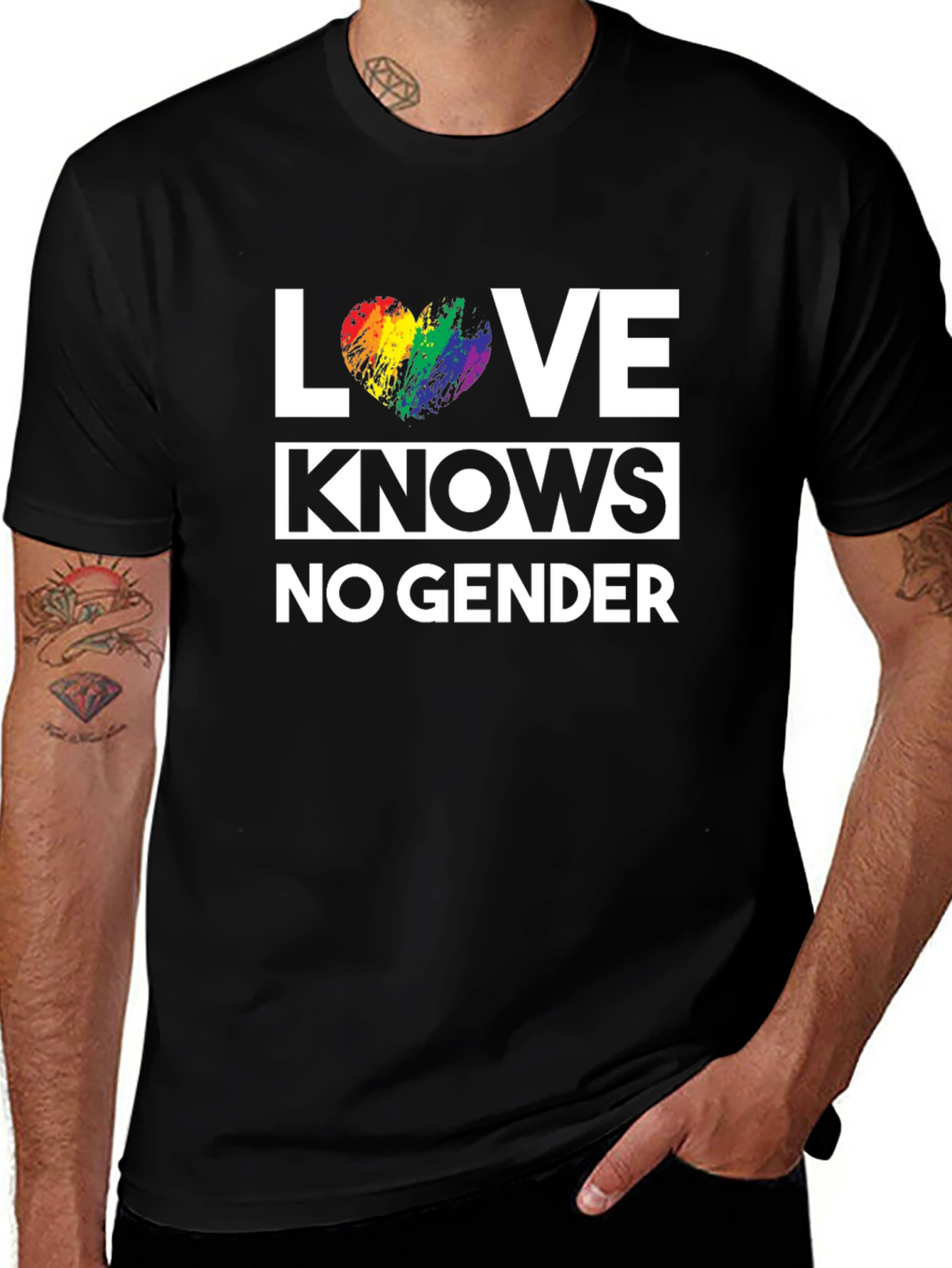 Variant 12 of Love Knows No Gender T-Shirt - Pride LGBTQ+ Tee