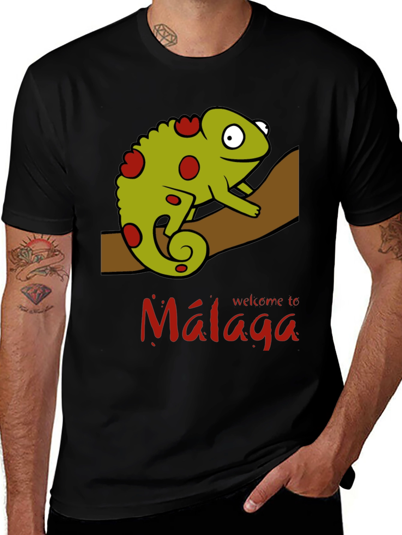 Welcome to Málaga Chameleon T-Shirt