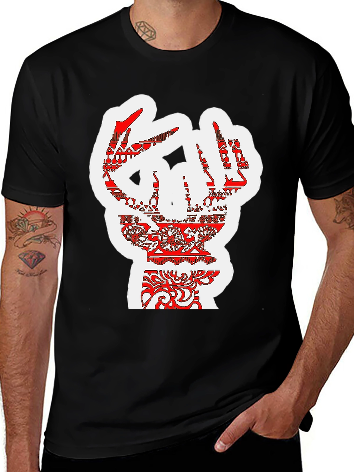 Variant 29 of Bold Graphic Tee - Artistic Hand Design