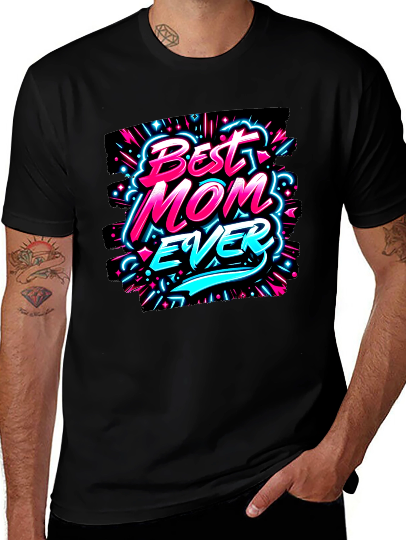 Best Mom Ever T-Shirt - Graphic Print Tee