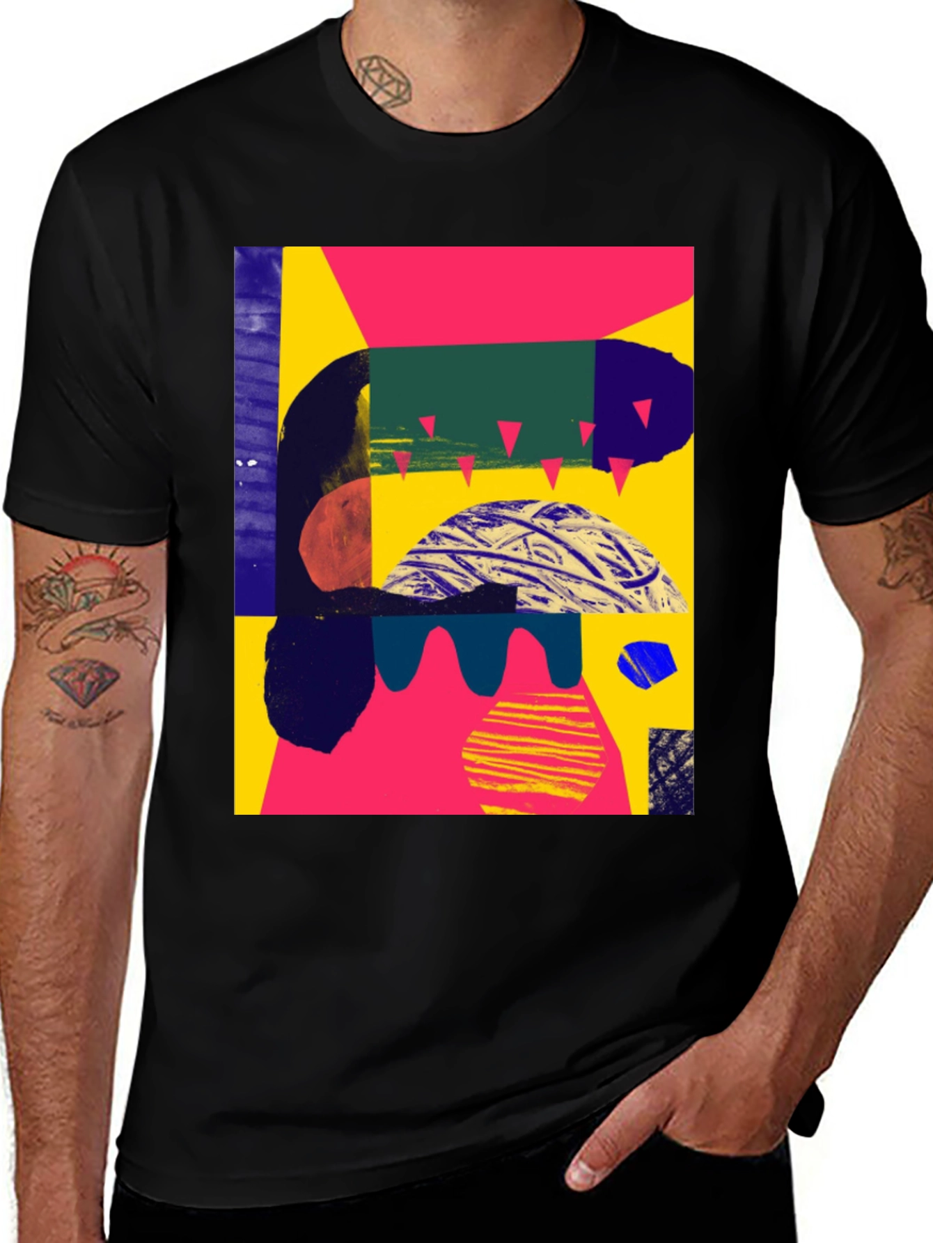 Variant 3 of Abstract Graphic Black T-Shirt