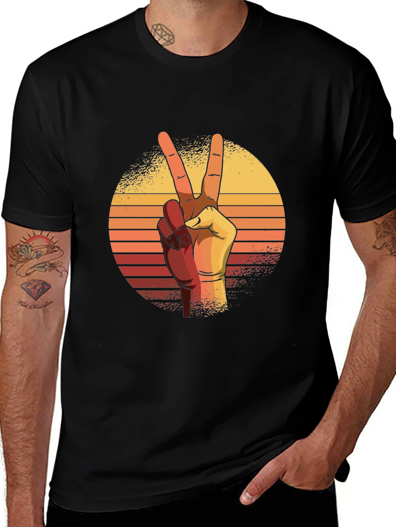 Variant 25 of Retro Peace Sign T-Shirt - Vintage Style Graphic Tee