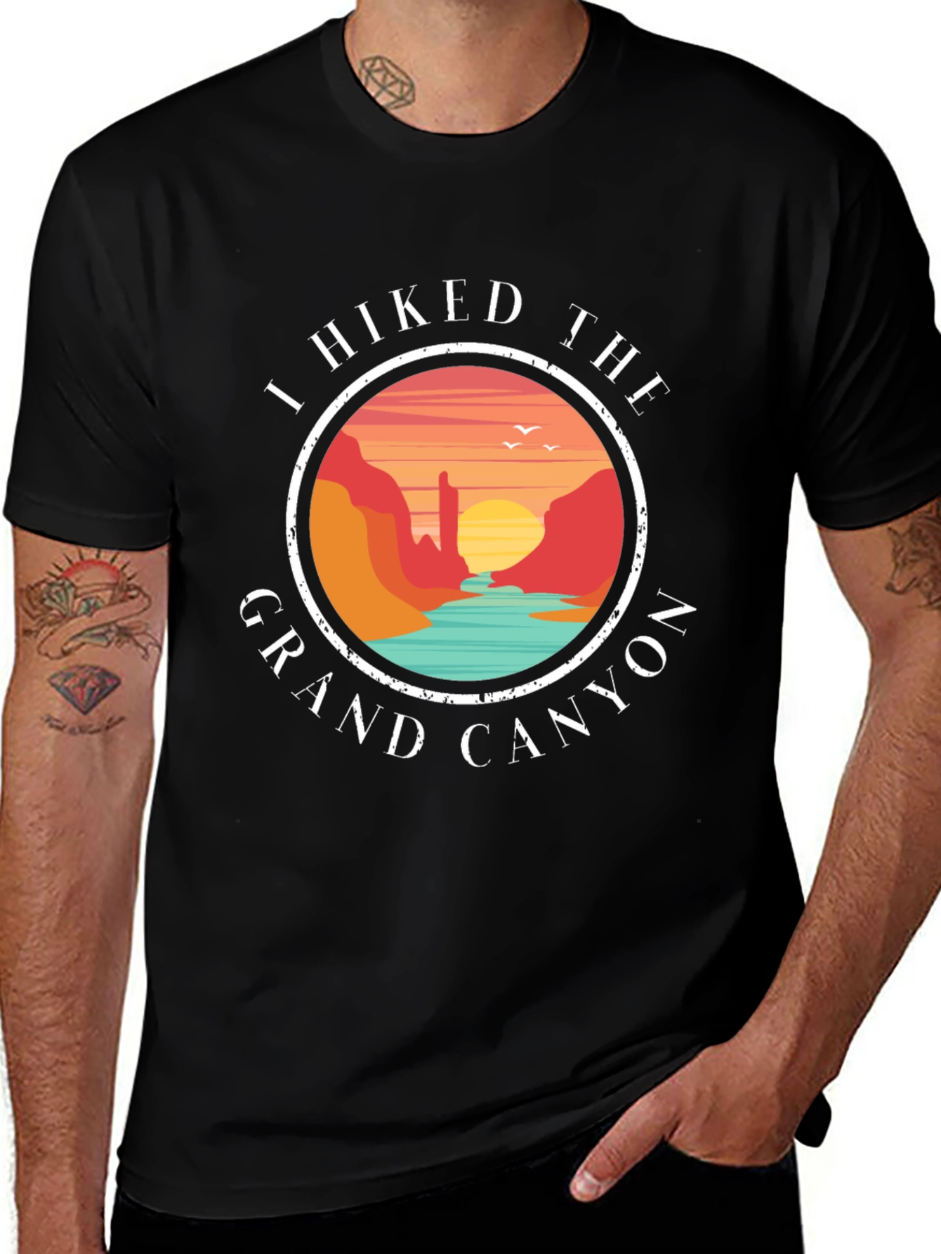 Grand Canyon Hiker T-Shirt - Black