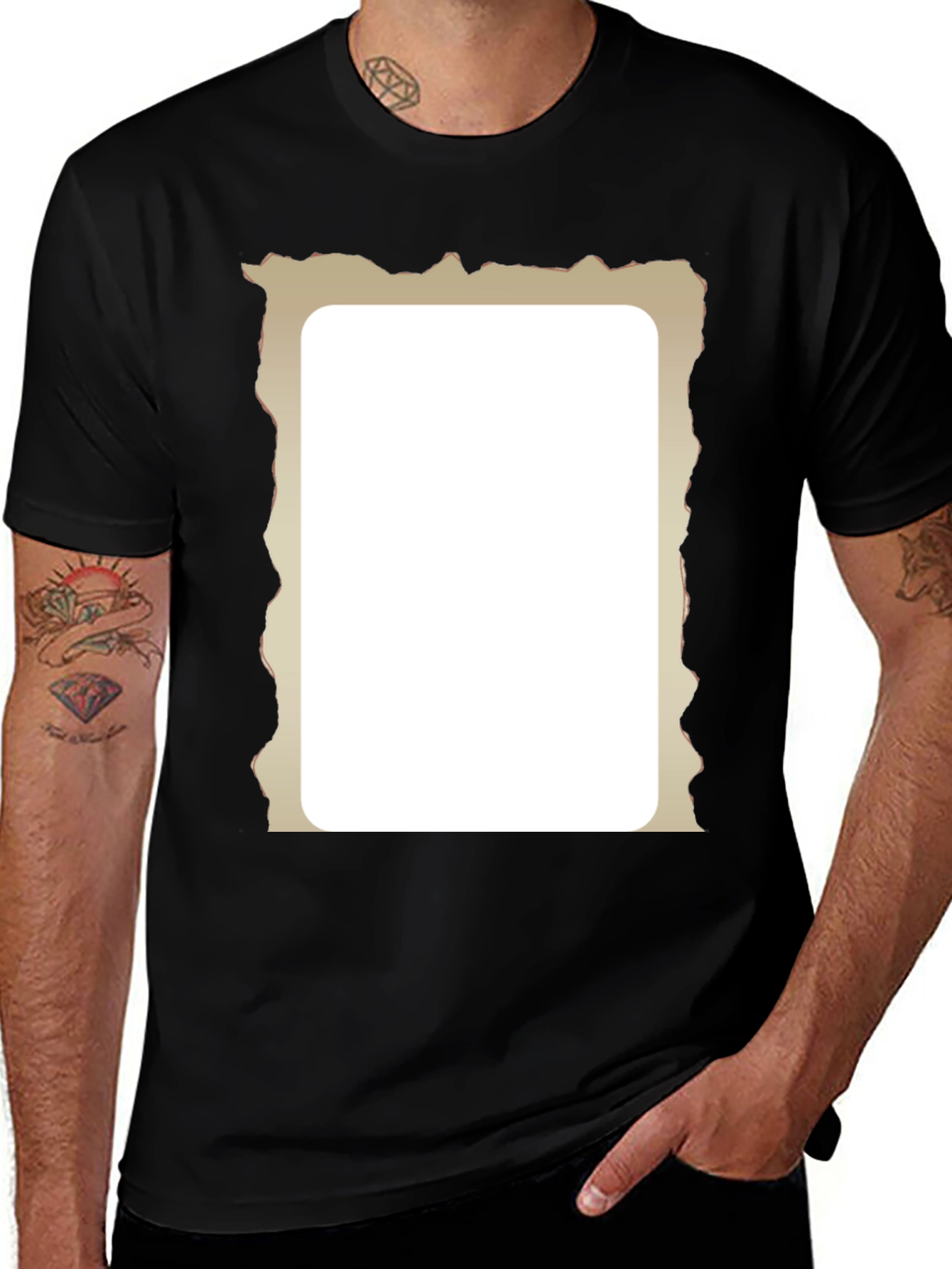 Variant 25 of Distressed Frame Black T-Shirt