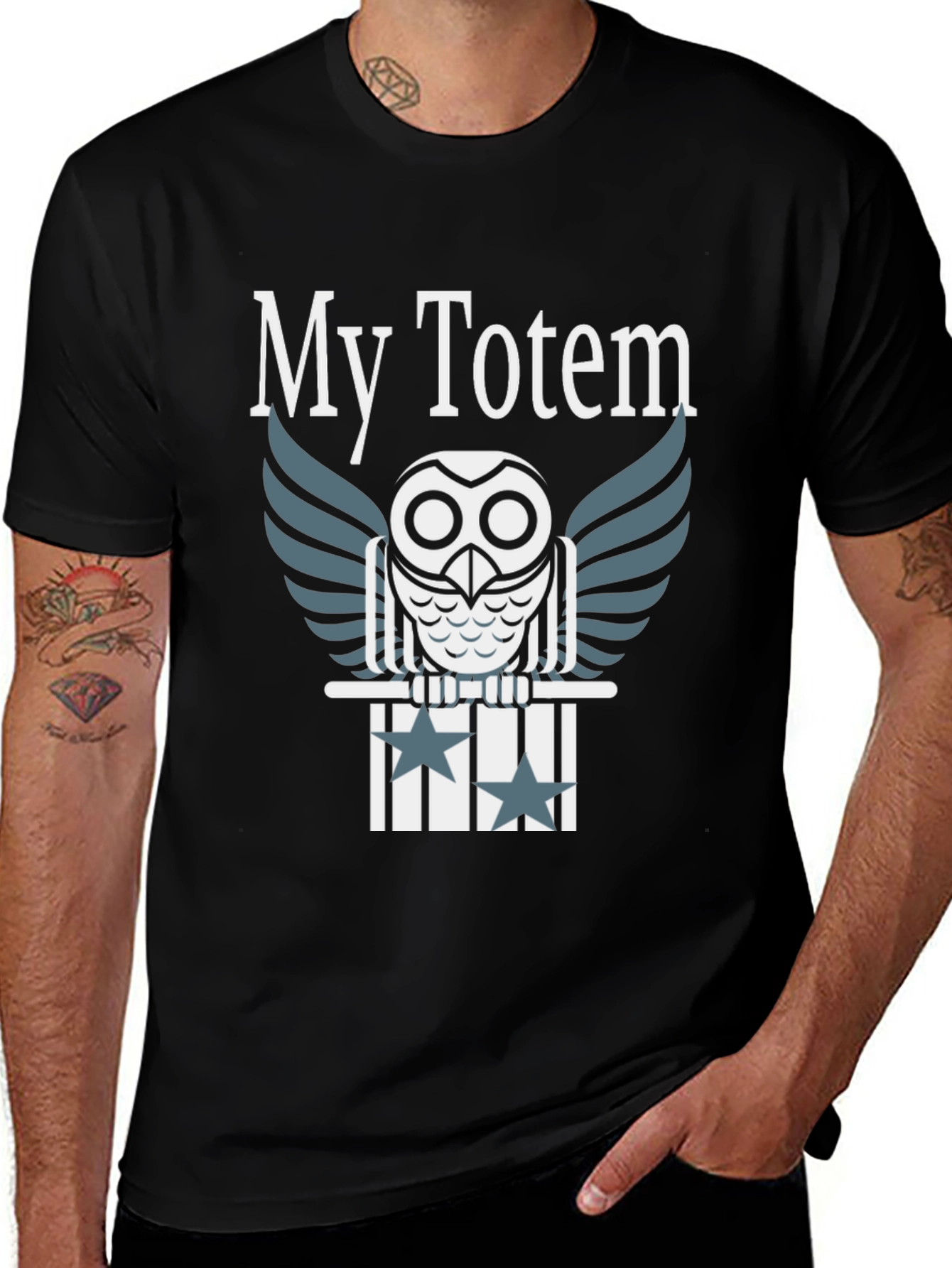 Variant 6 of My Totem Owl Graphic Tee - Unique Design