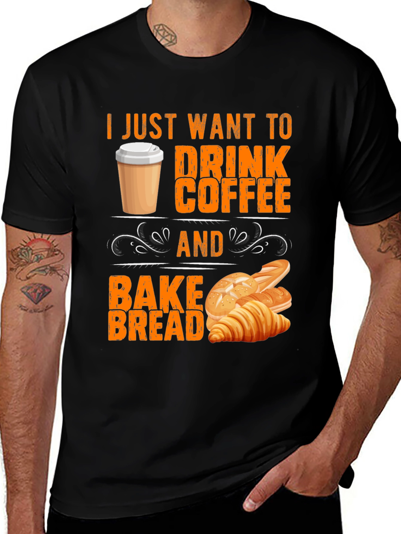 Variant 7 of Coffee and Bake Bread T-Shirt