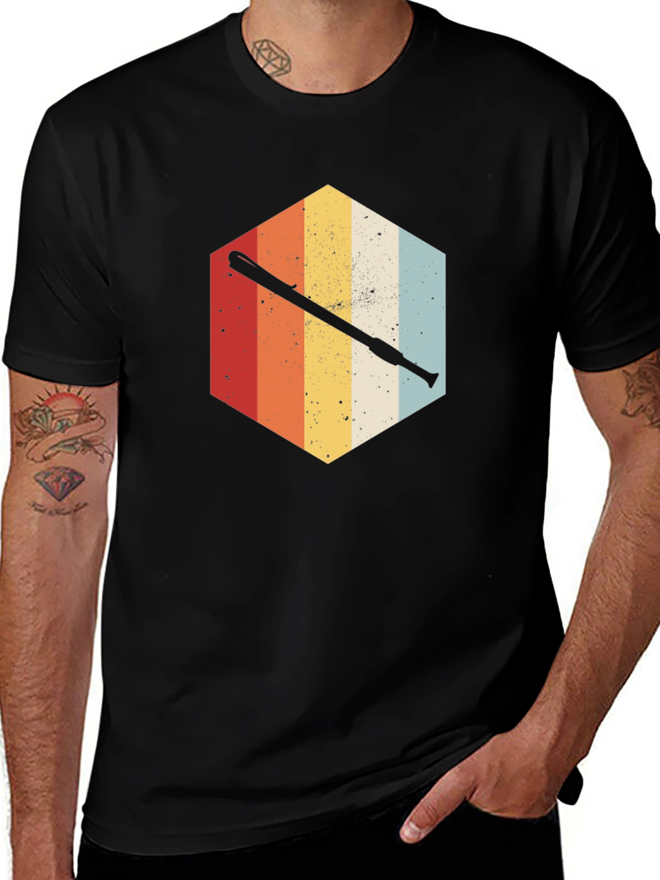 Variant 16 of Retro Baseball Bat T-Shirt - Vintage Style Graphic Tee
