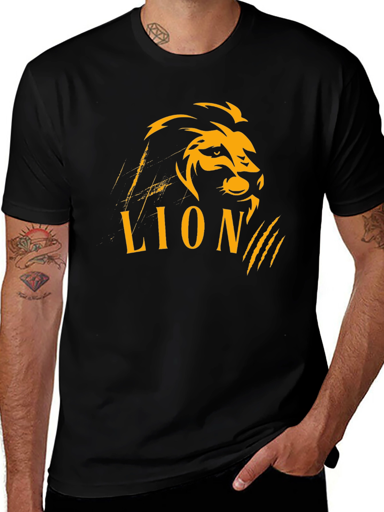Variant 16 of Black Lion Graphic Tee - Bold Style