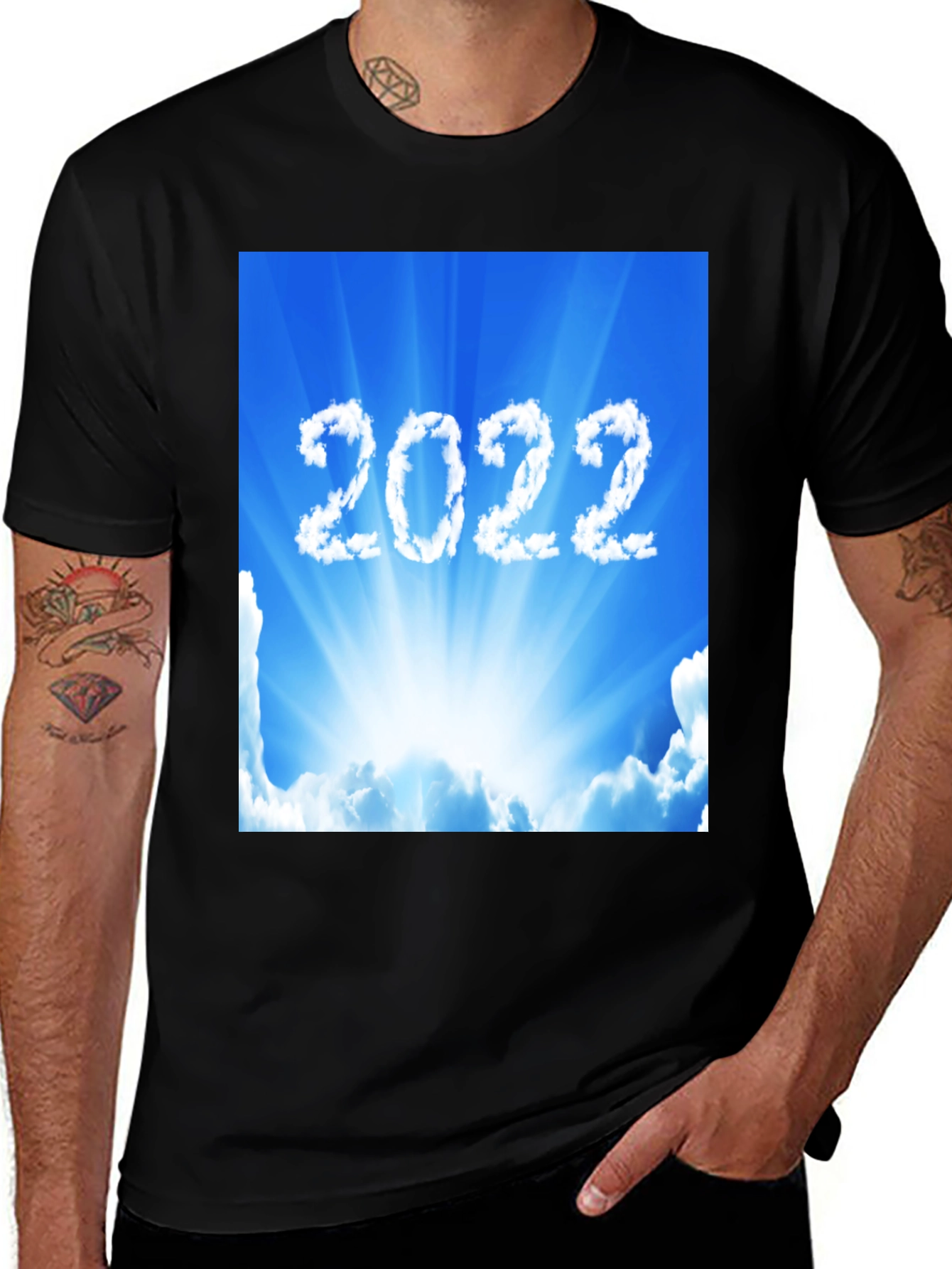 Variant 17 of Cloud 2022 Graphic Tee - Sky Design
