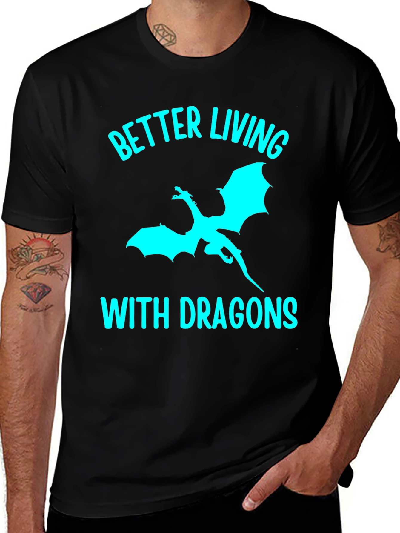 Variant 29 of Better Living With Dragons Graphic Tee