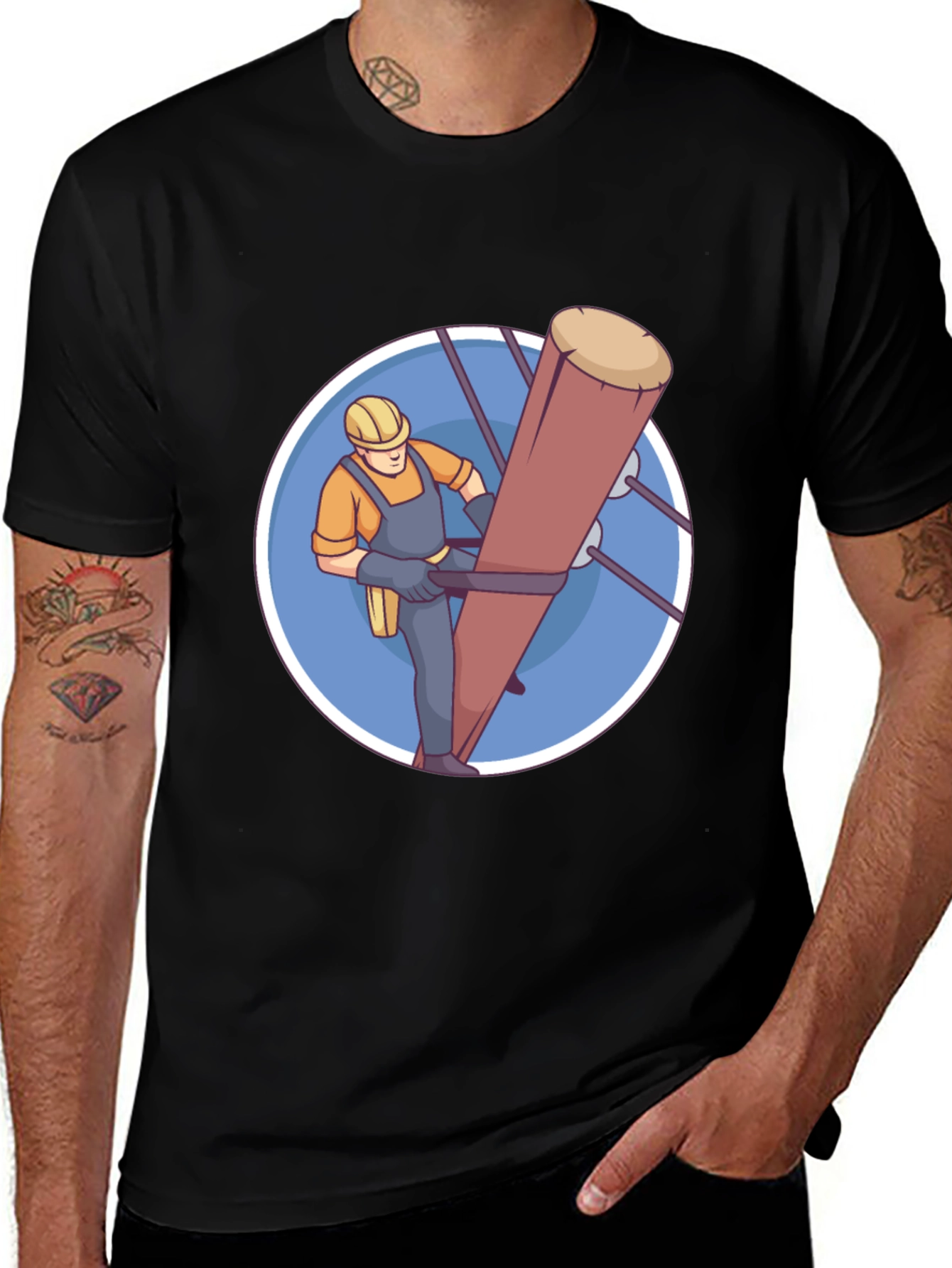 Variant 6 of Lineman Graphic T-Shirt - Utility Worker Tee