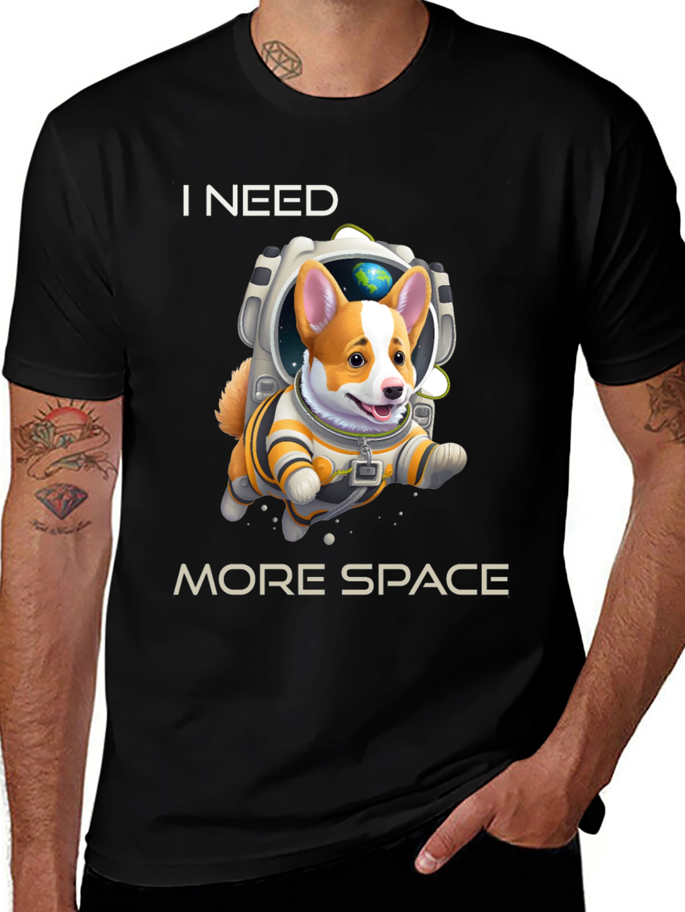 Variant 21 of I Need More Space Corgi Astronaut T-Shirt