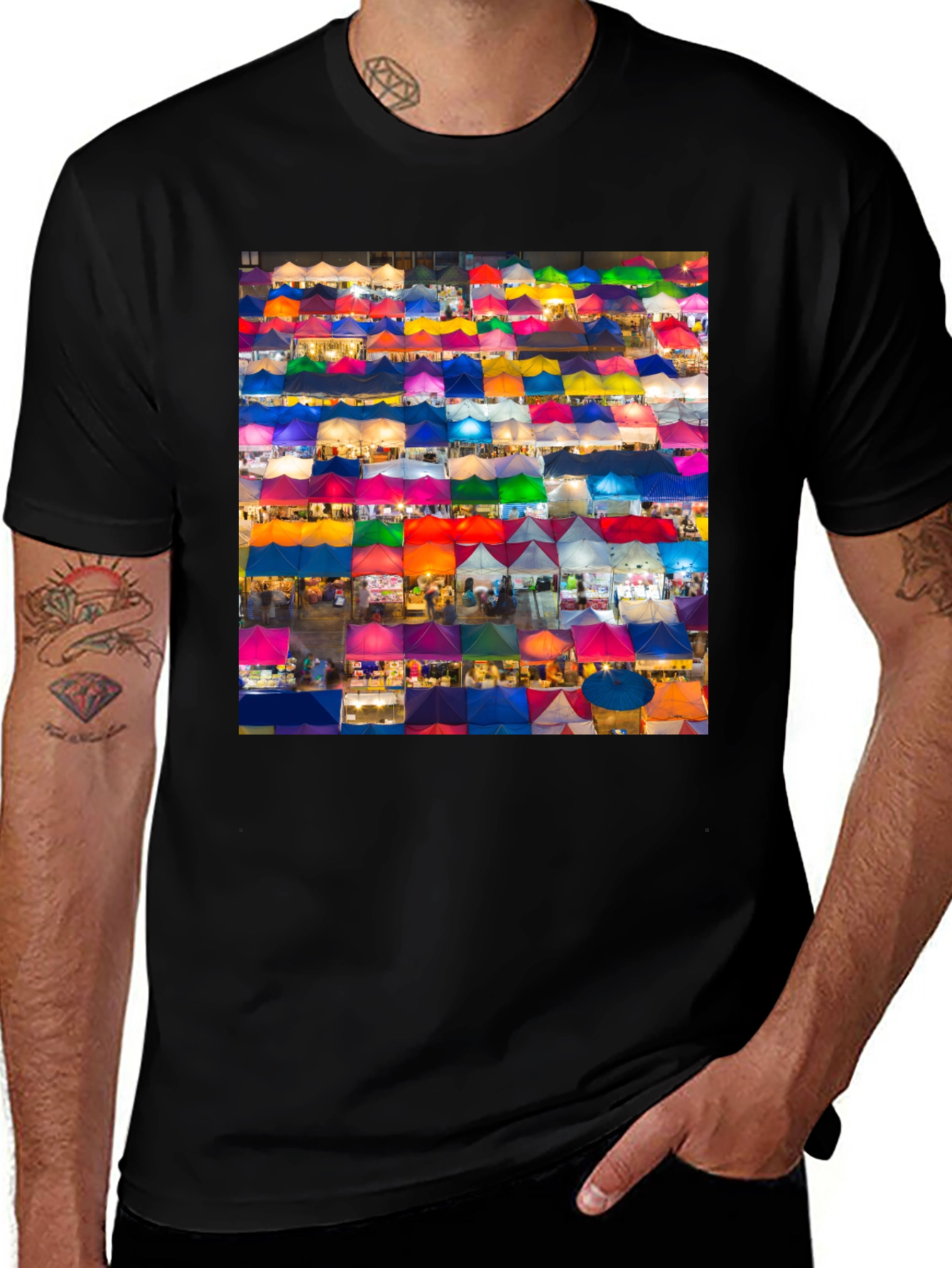 Variant 29 of Vibrant Night Market T-Shirt