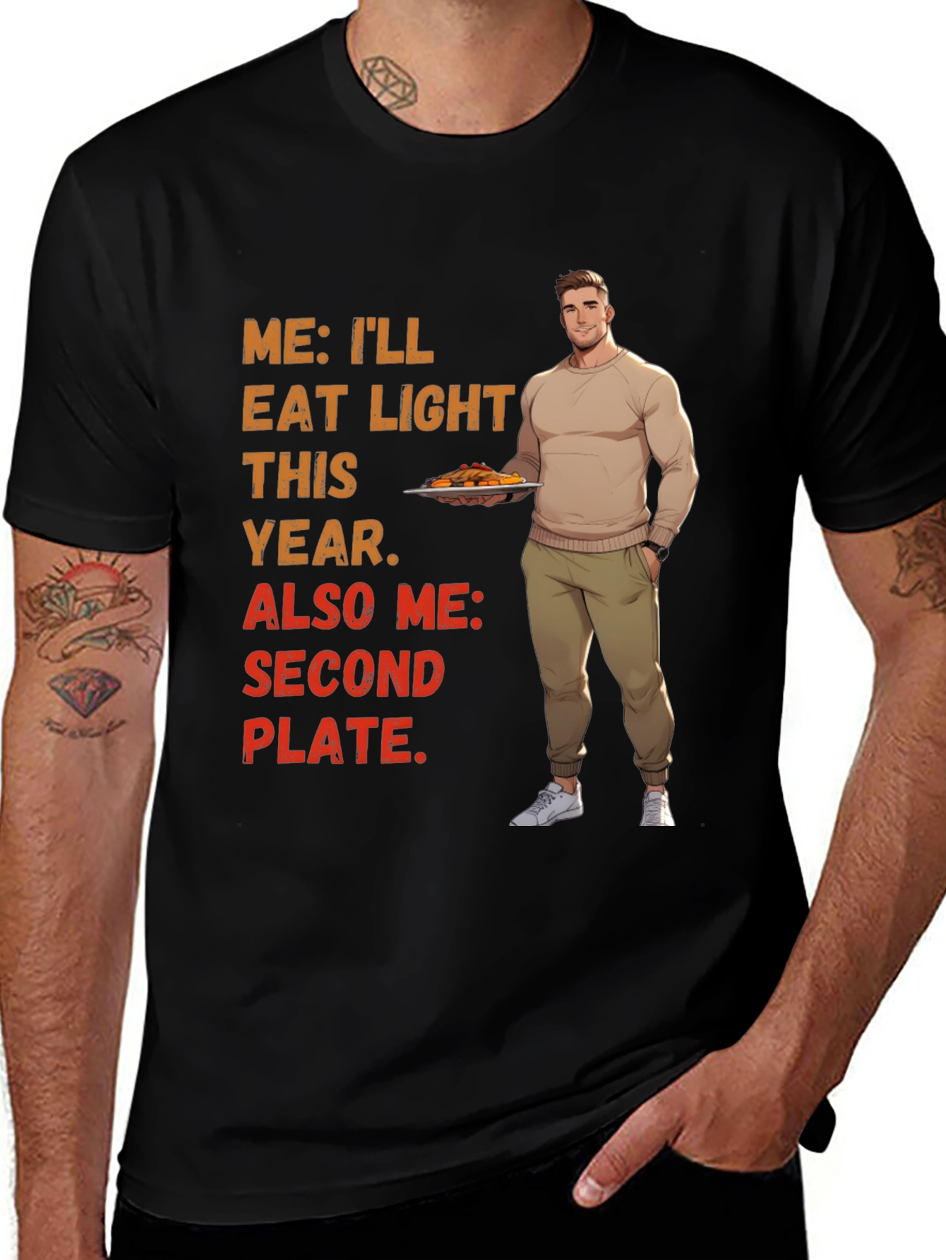 Variant 23 of Funny Second Plate T-Shirt