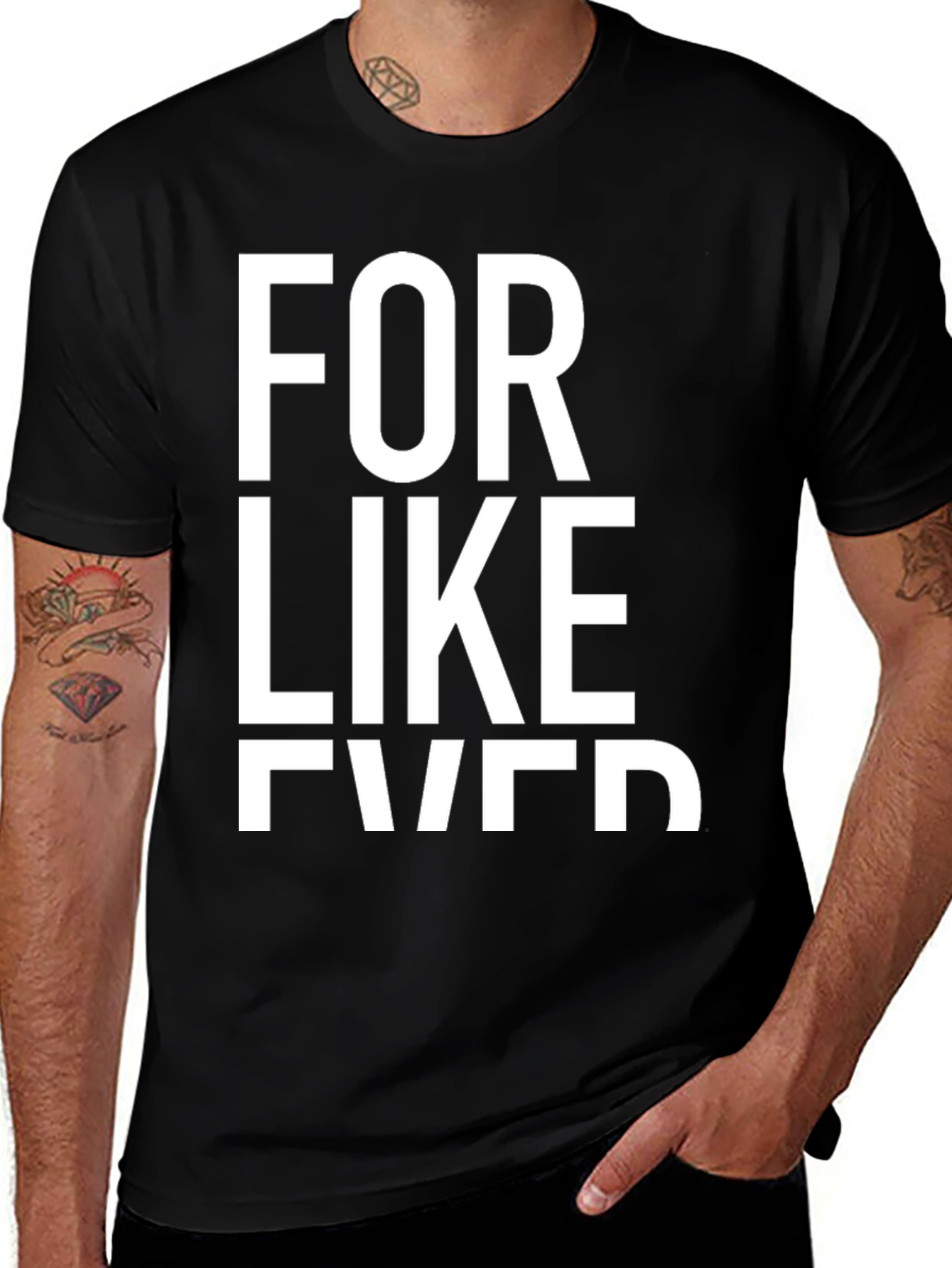 Variant 8 of For Like Ever Graphic T-Shirt - Black
