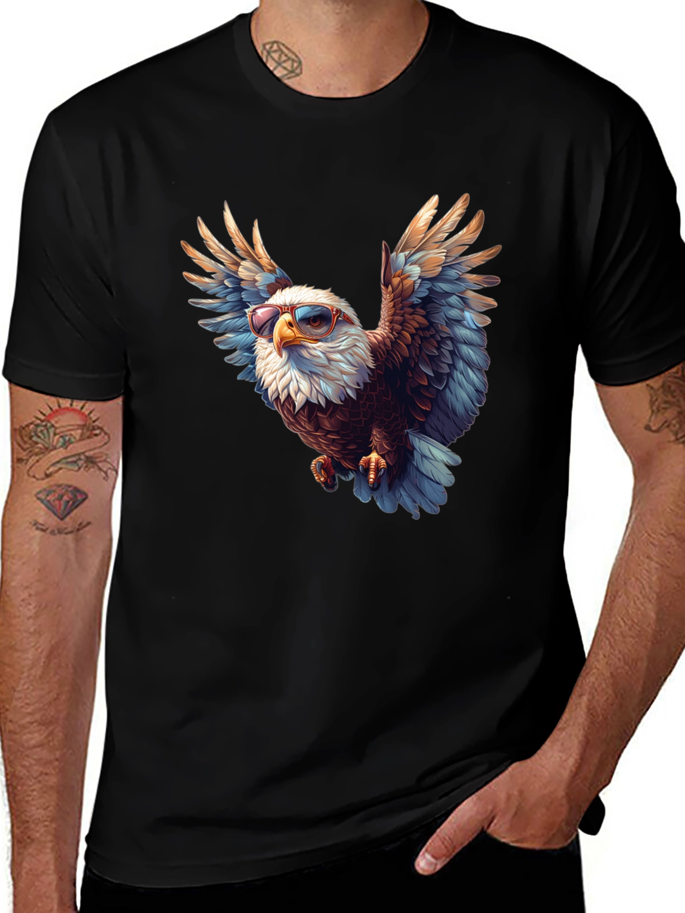 Variant 6 of Bald Eagle Sunglasses Graphic Tee