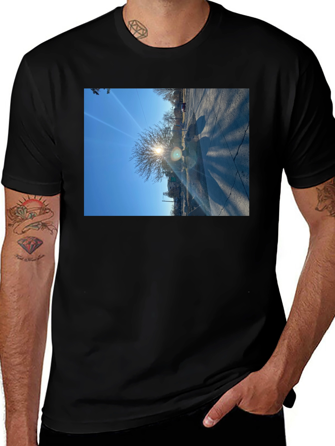Variant 9 of Nature Scene Black T-Shirt