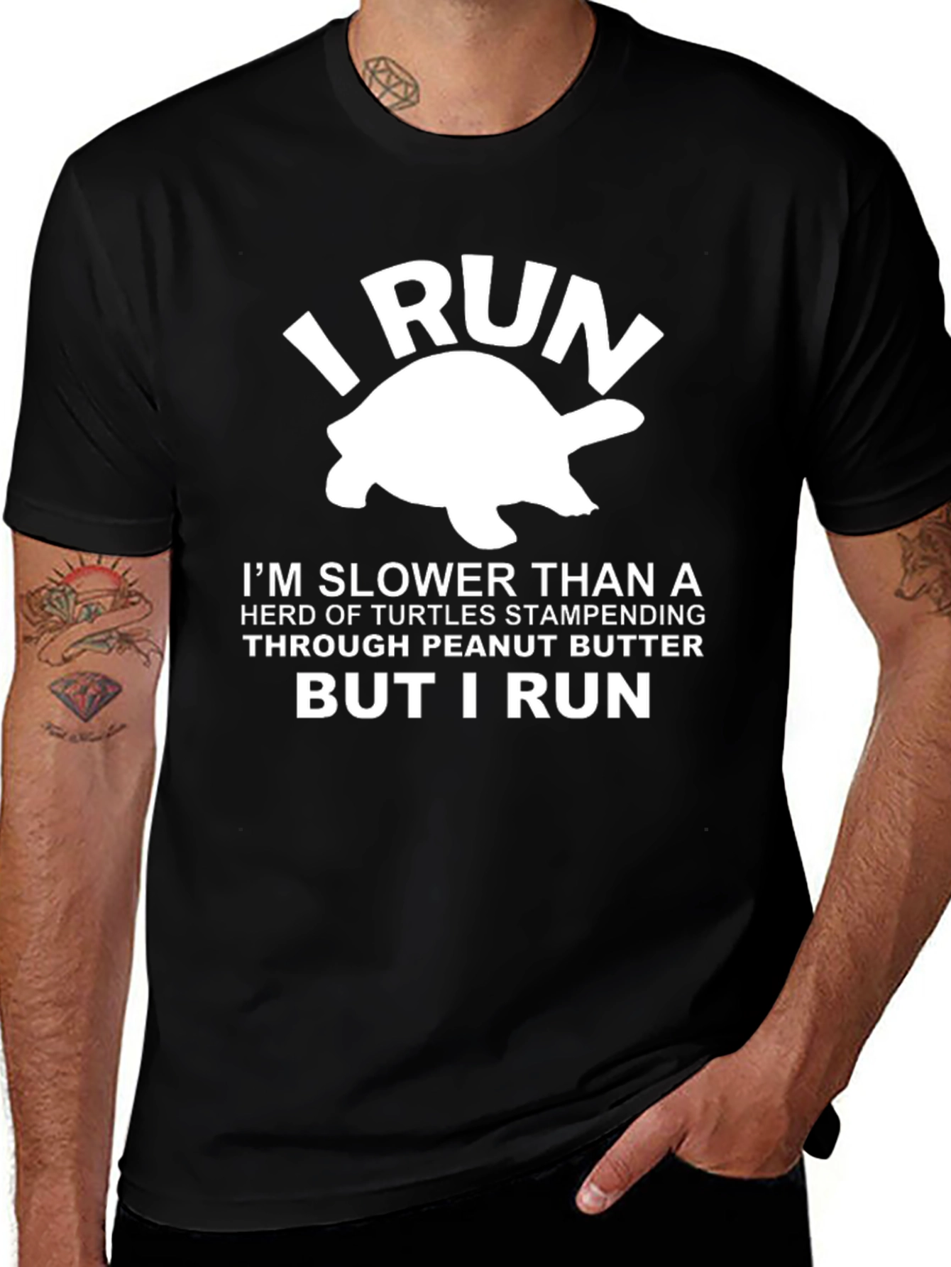 Variant 22 of Funny I Run Turtle Graphic T-Shirt