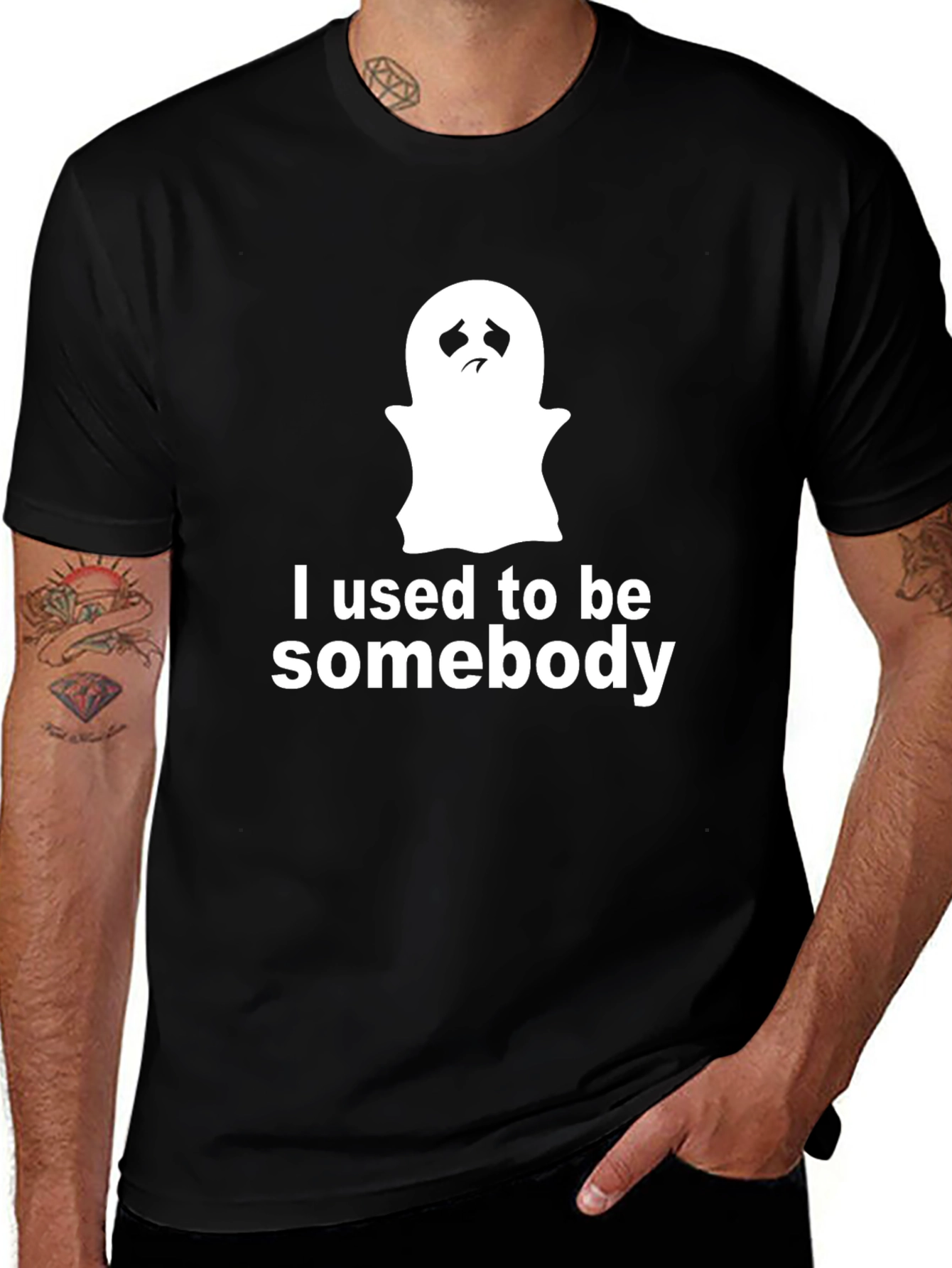 Variant 25 of Sad Ghost T-Shirt - I Used to Be Somebody Tee