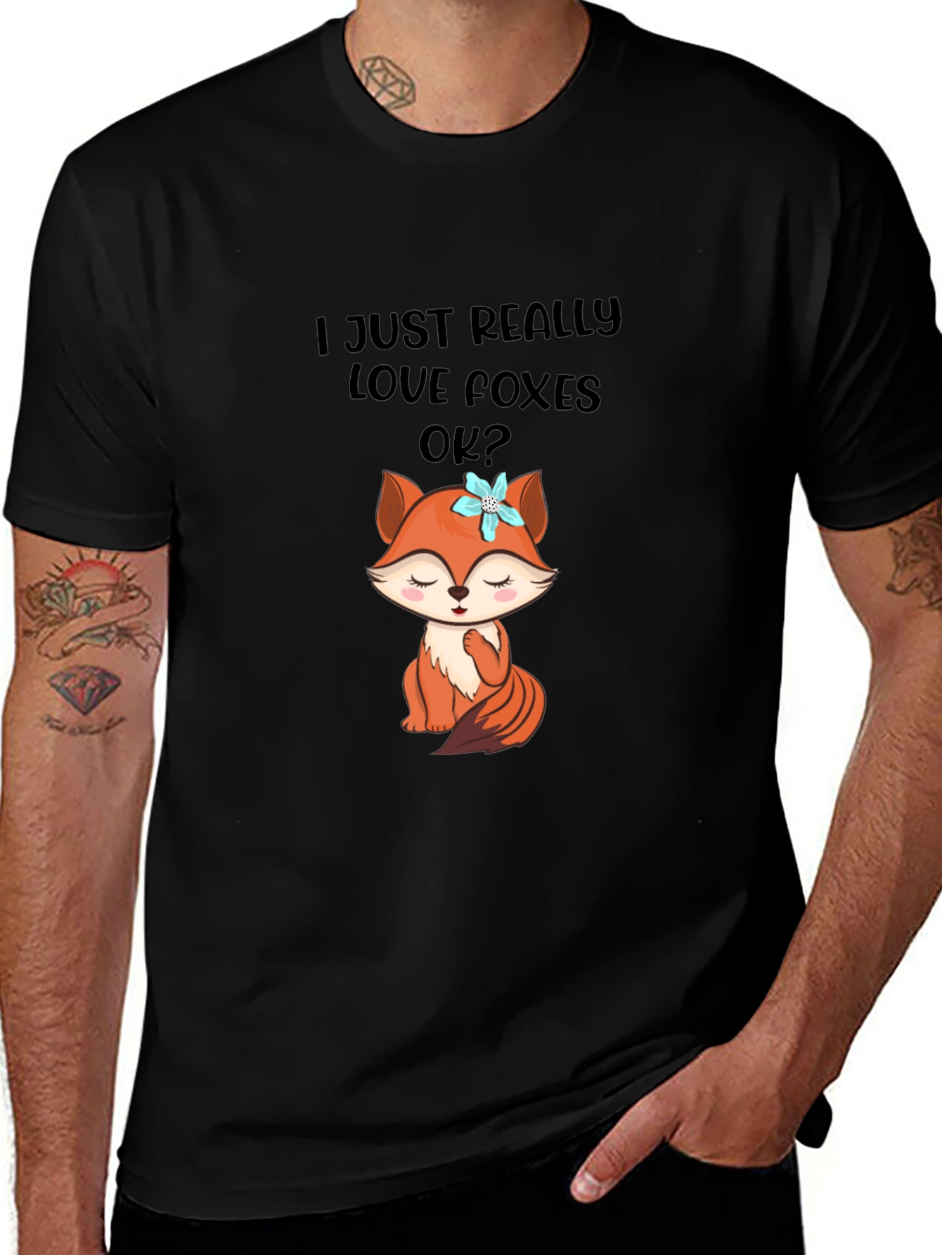 Variant 8 of I Love Foxes T-Shirt - Cute Fox Design