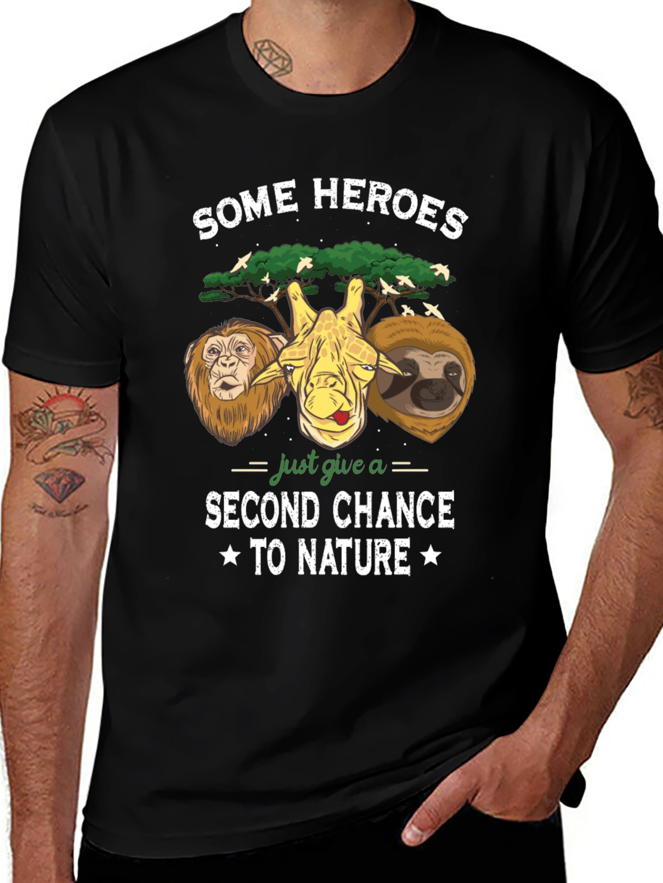 Variant 28 of Some Heroes Animal Graphic T-Shirt