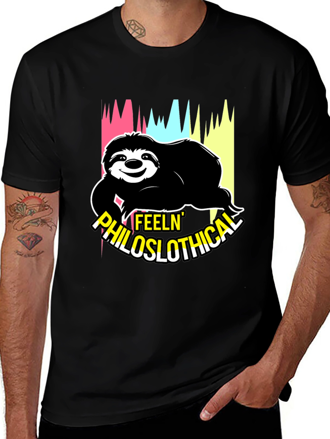 Variant 18 of Feelin' Philoslothical Black Graphic Tee