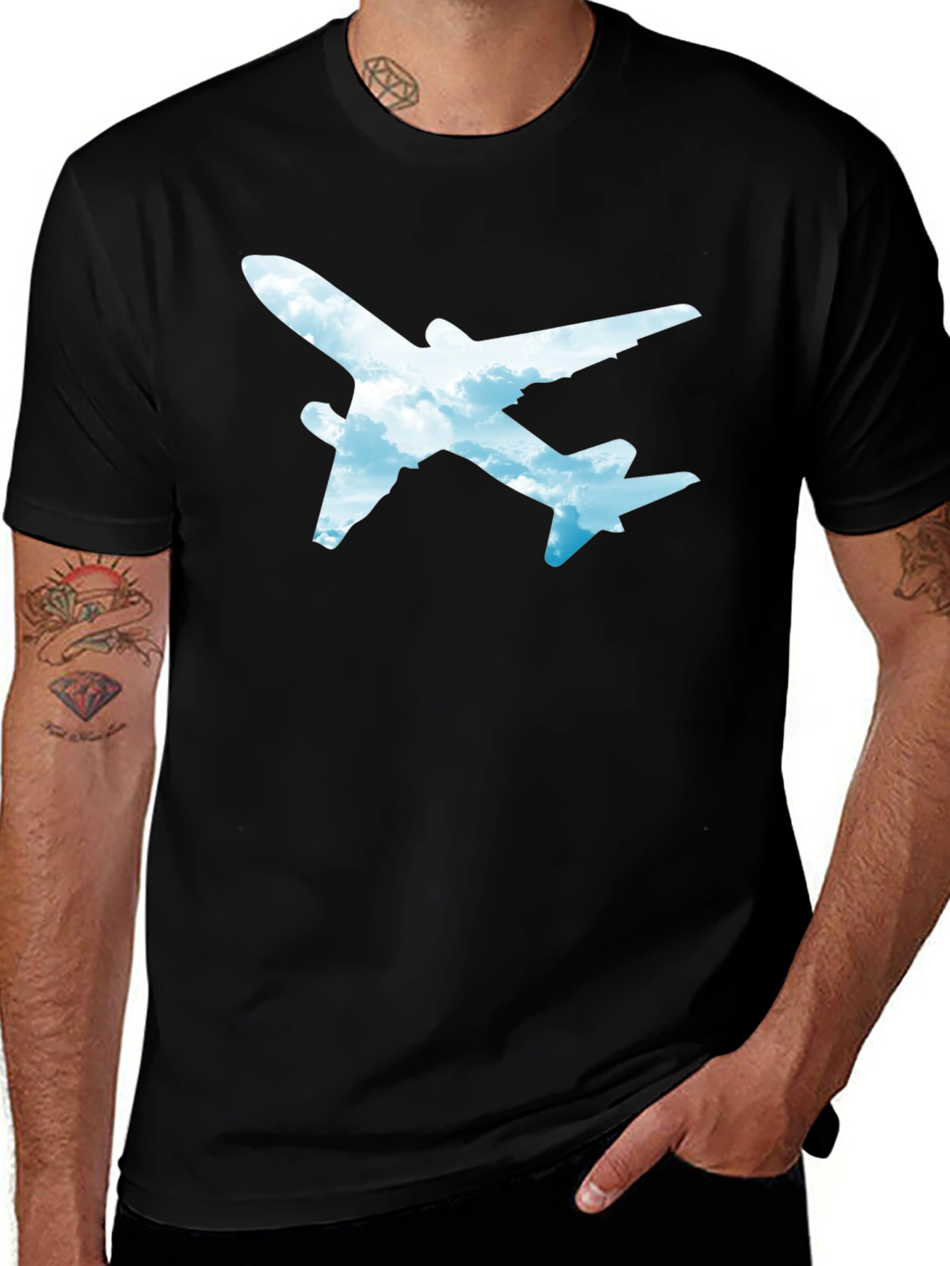Variant 3 of Airplane Cloud T-Shirt