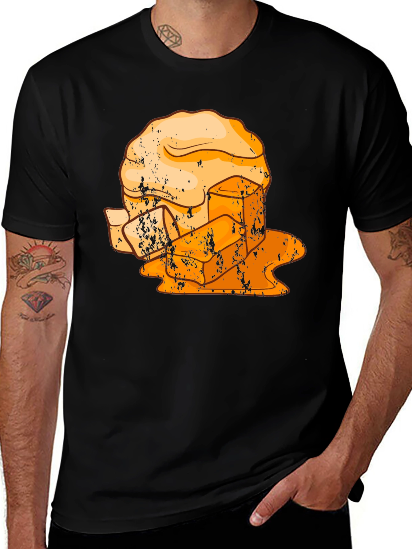 Variant 8 of Retro Butter Stack T-Shirt - Unique Graphic Tee