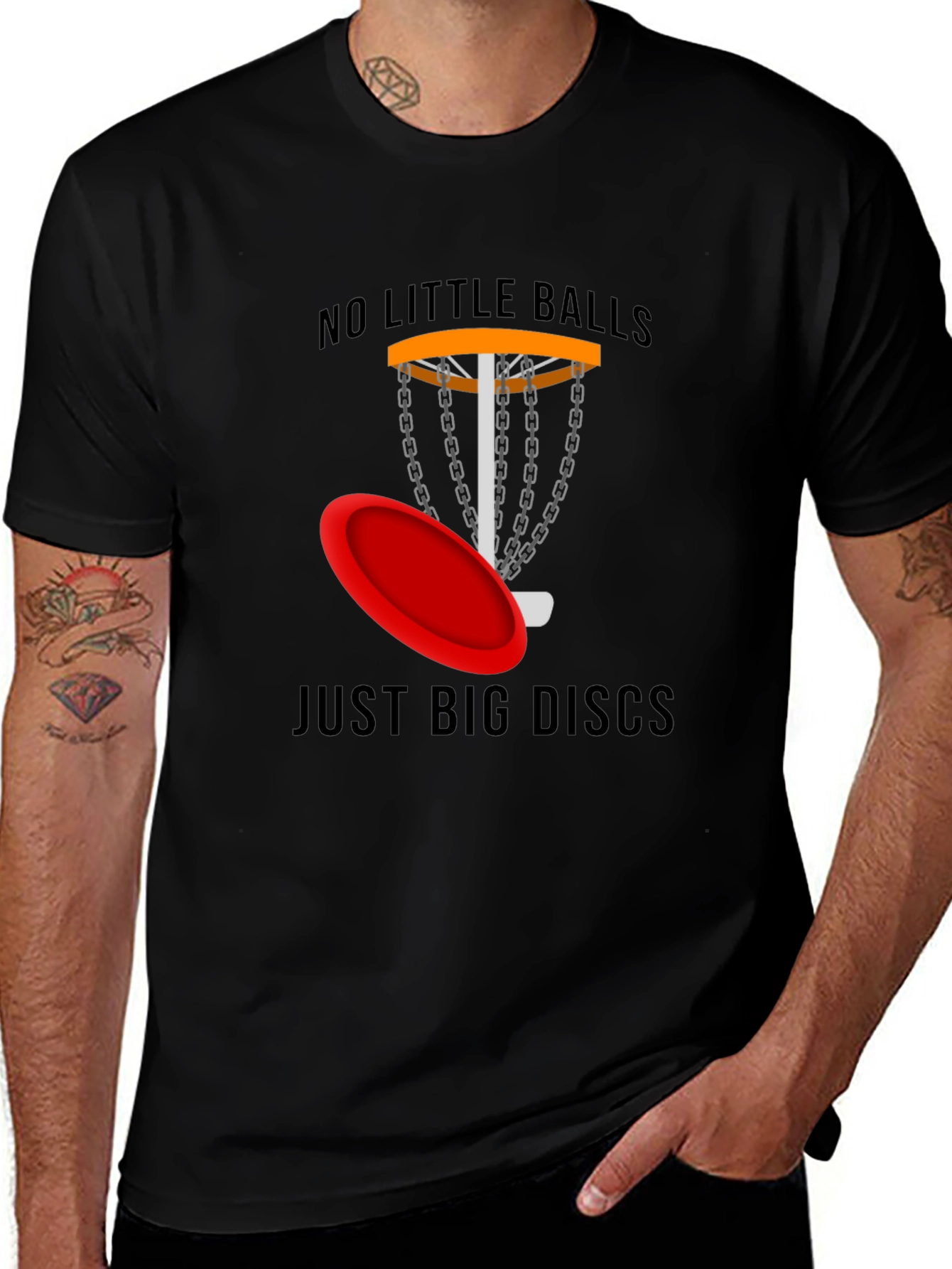 Variant 19 of No Little Balls Just Big Discs Tee