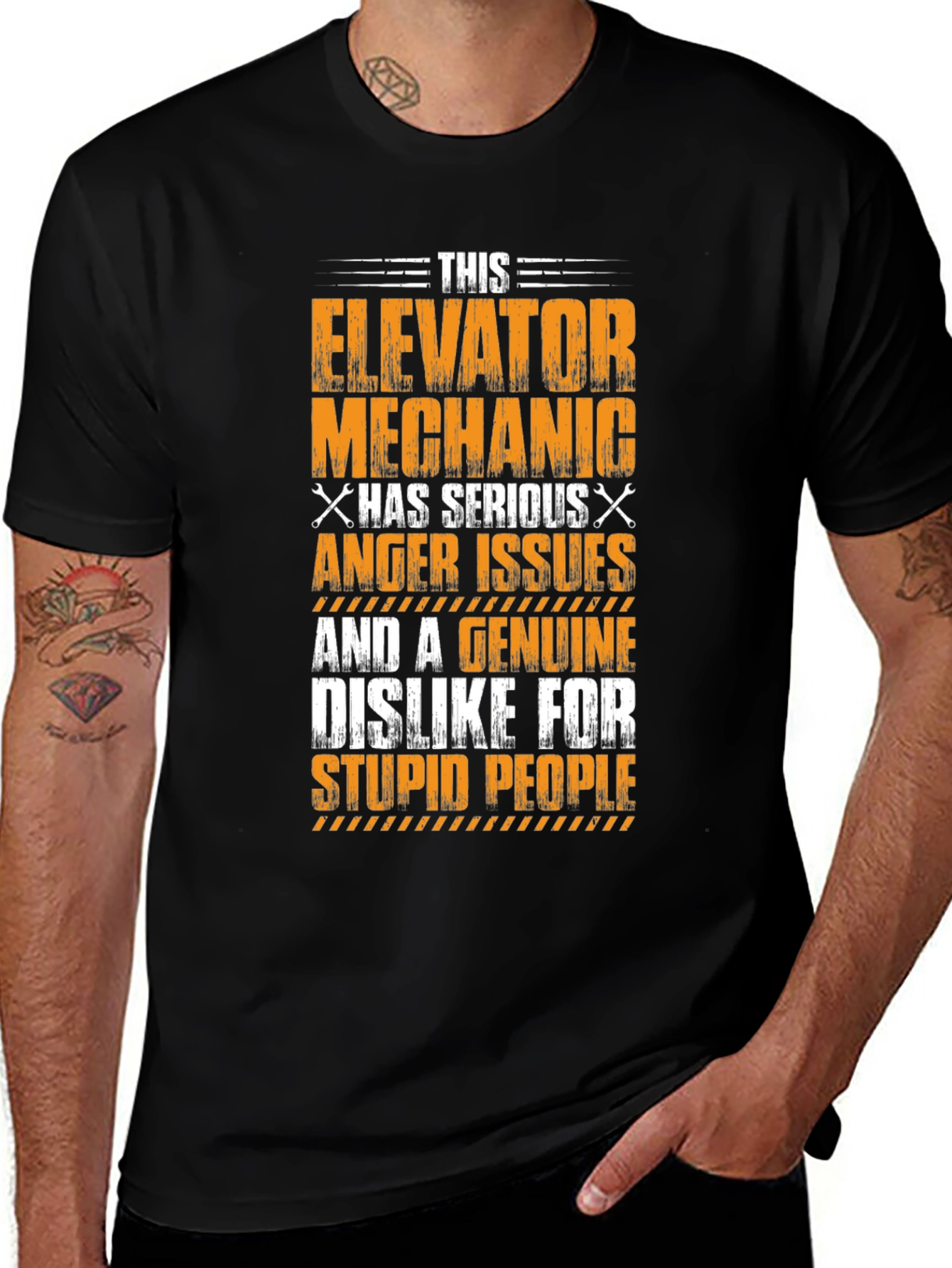 Variant 13 of Elevator Mechanic Anger Issues Graphic T-Shirt