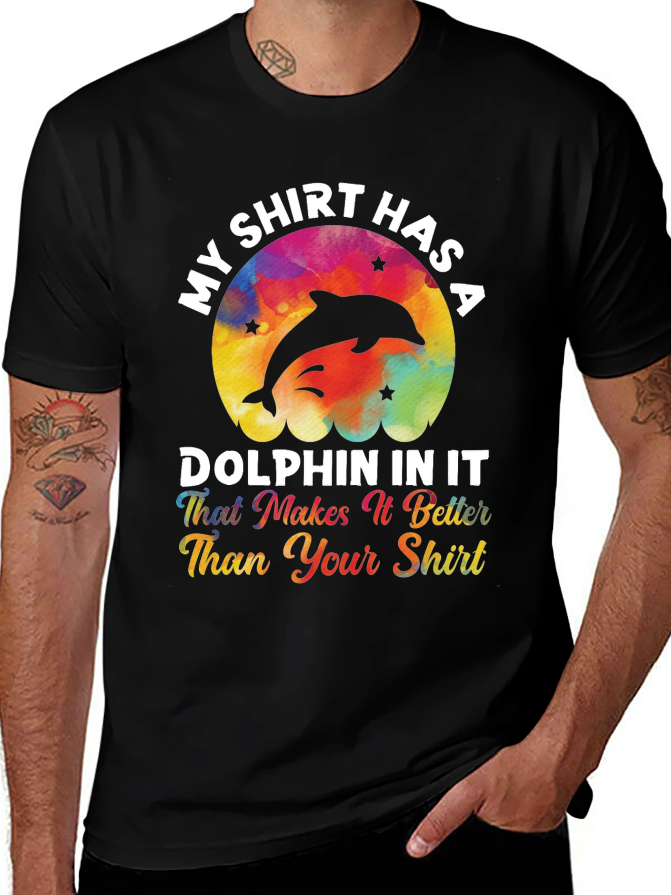 Variant 16 of My Shirt Has a Dolphin in It T-Shirt