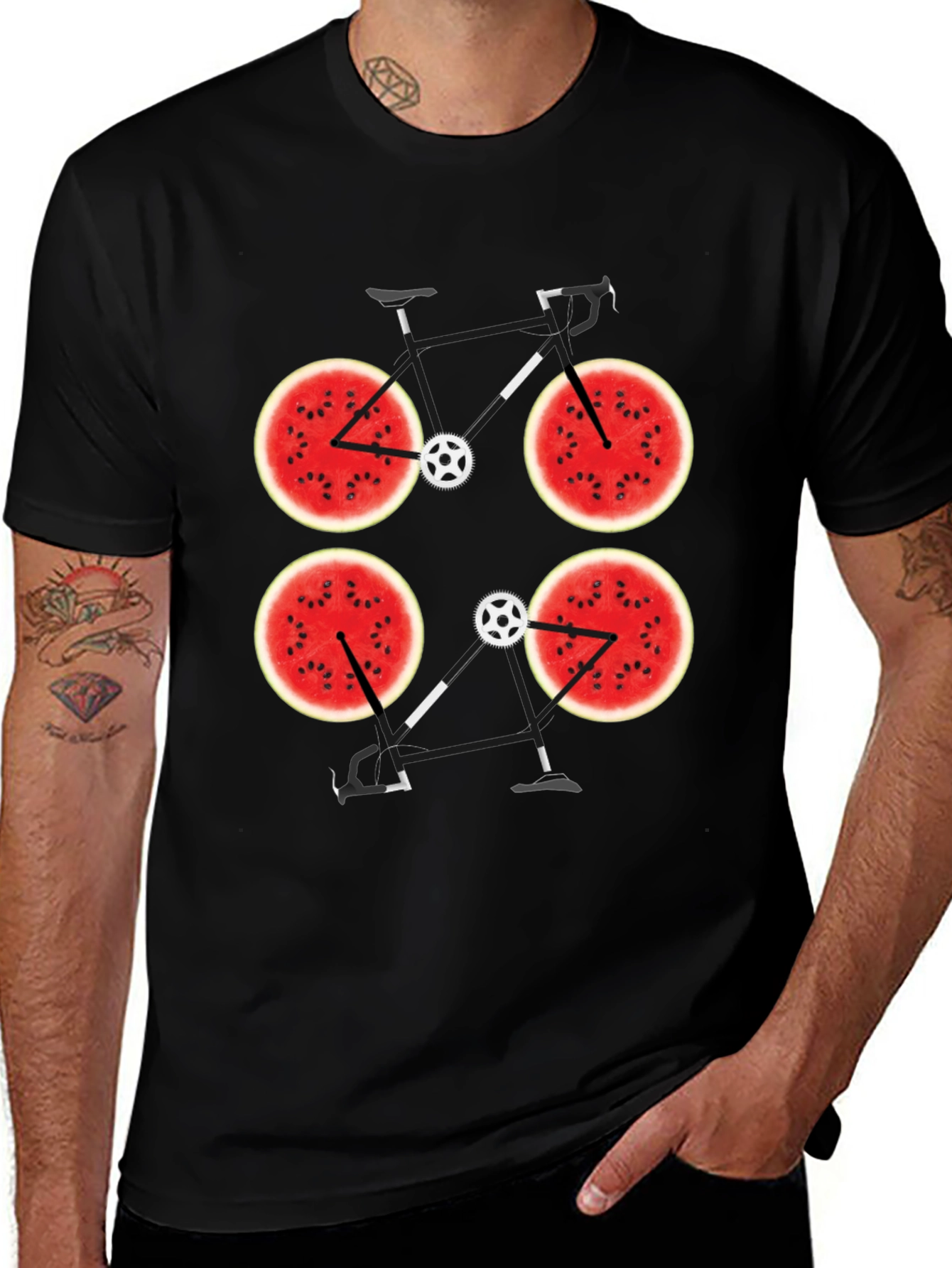 Variant 8 of Watermelon Bike Graphic Tee