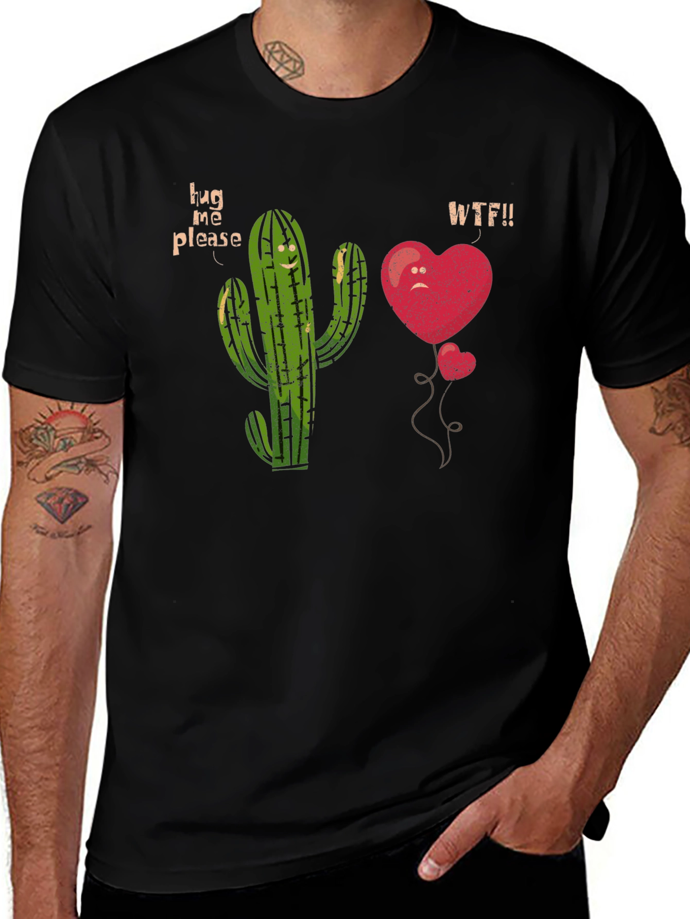 Variant 3 of Cactus Heart Graphic Print T-Shirt