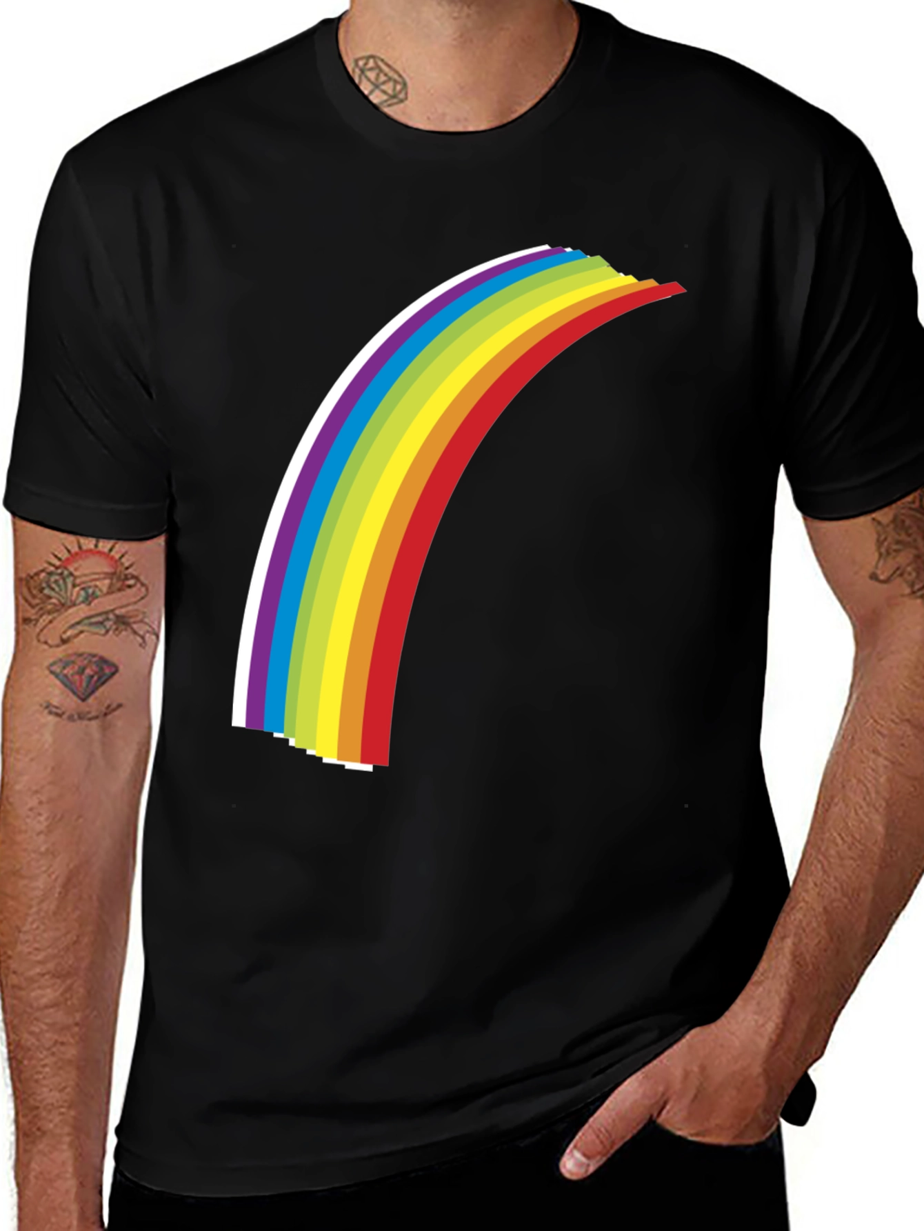 Variant 17 of Rainbow Graphic Tee - Bold Statement Shirt