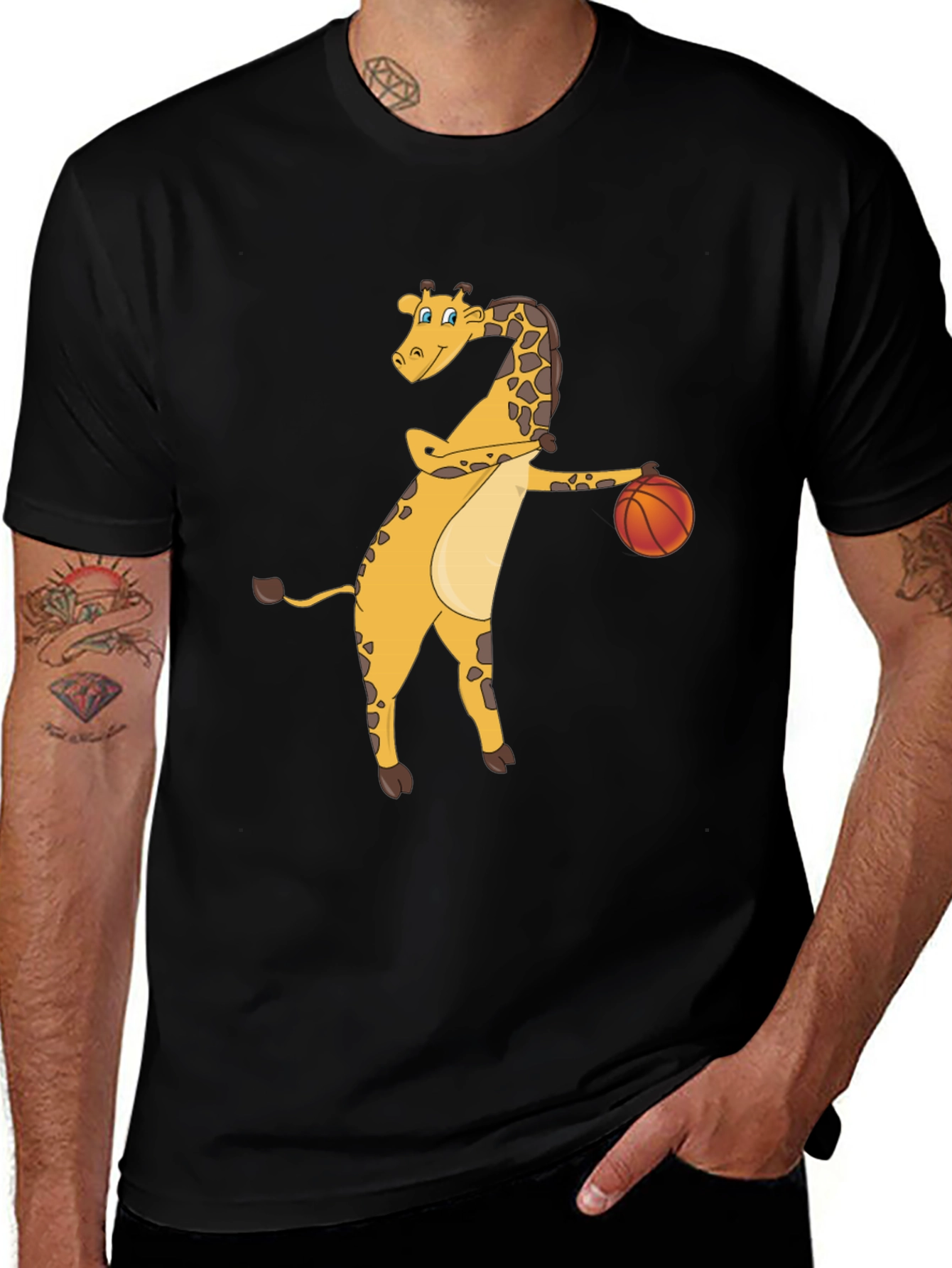 Variant 29 of Giraffe Basketball Graphic Tee